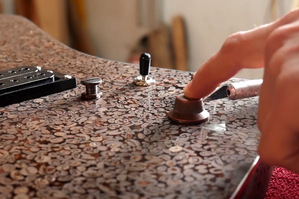 Electric guitar，coffee bean，Burls Art，