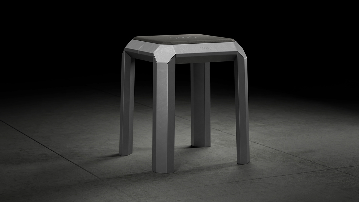 stool，furniture，grey，