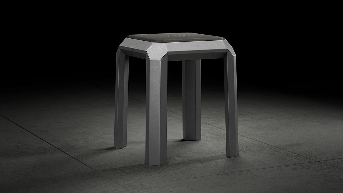 凳子，家具，灰色，