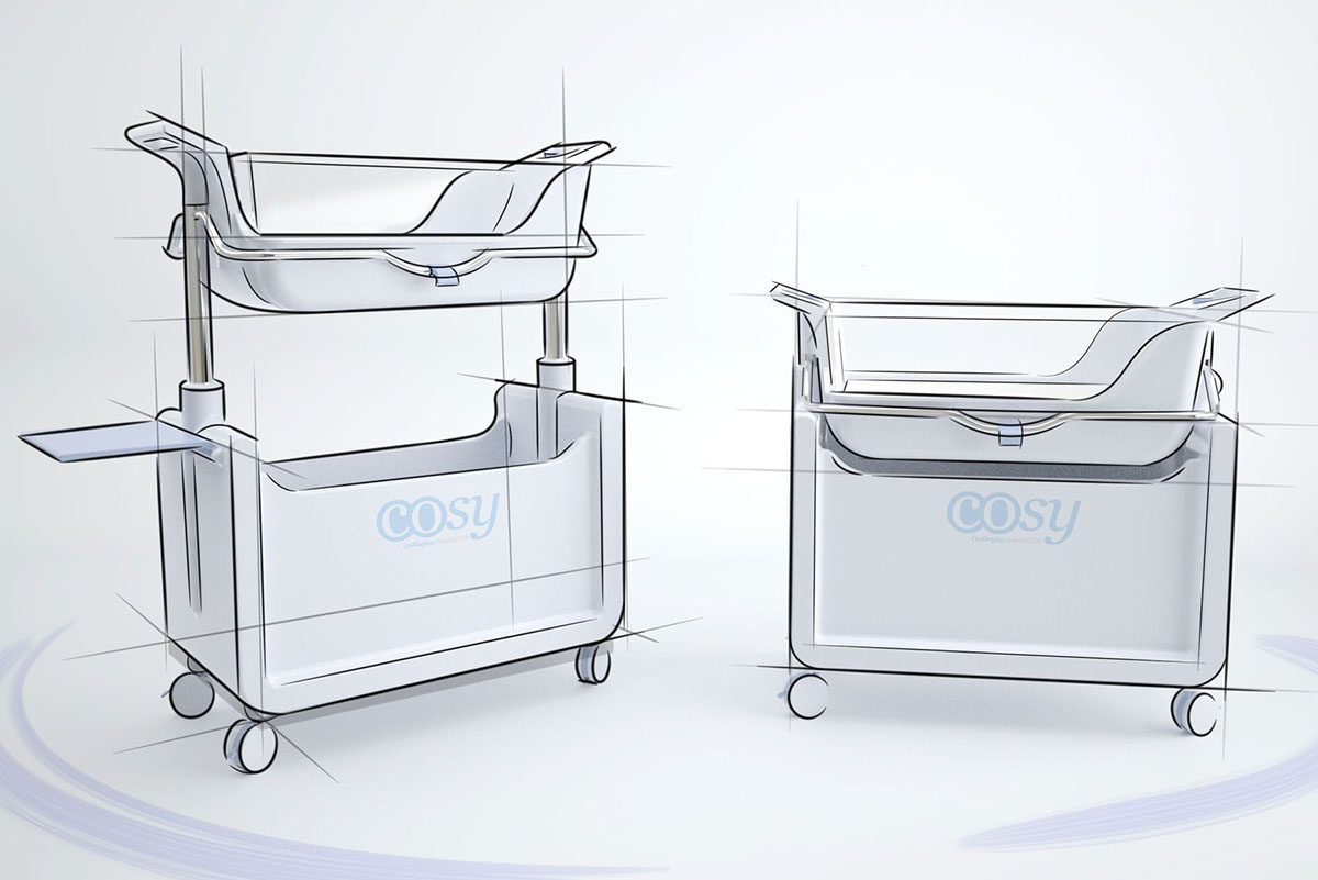 Mother and baby，industrial design，product design，Bed，