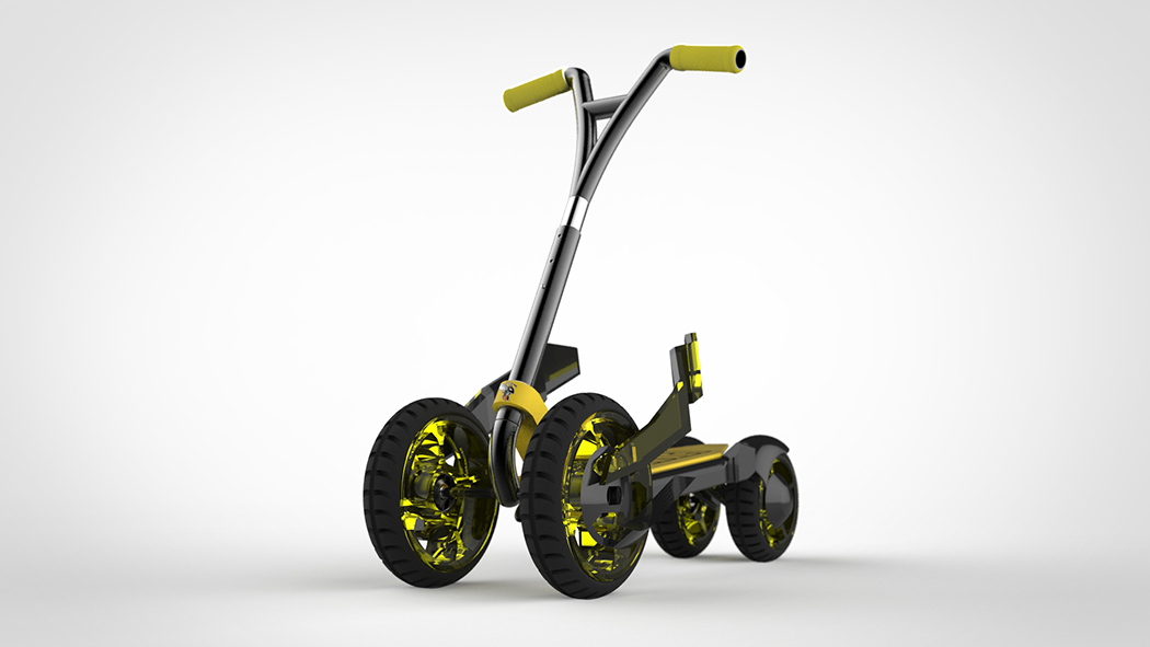 Black Technology，Scooter，yellow，black，