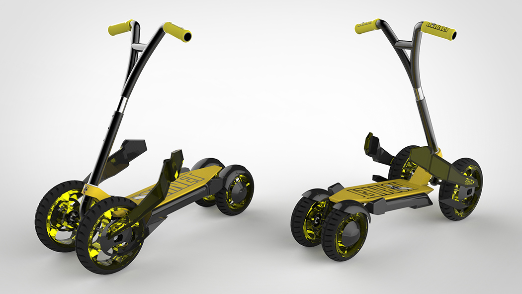 Black Technology，Scooter，yellow，black，