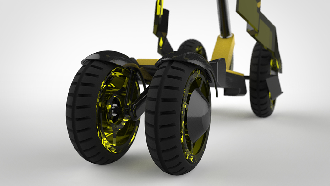 Black Technology，Scooter，yellow，black，