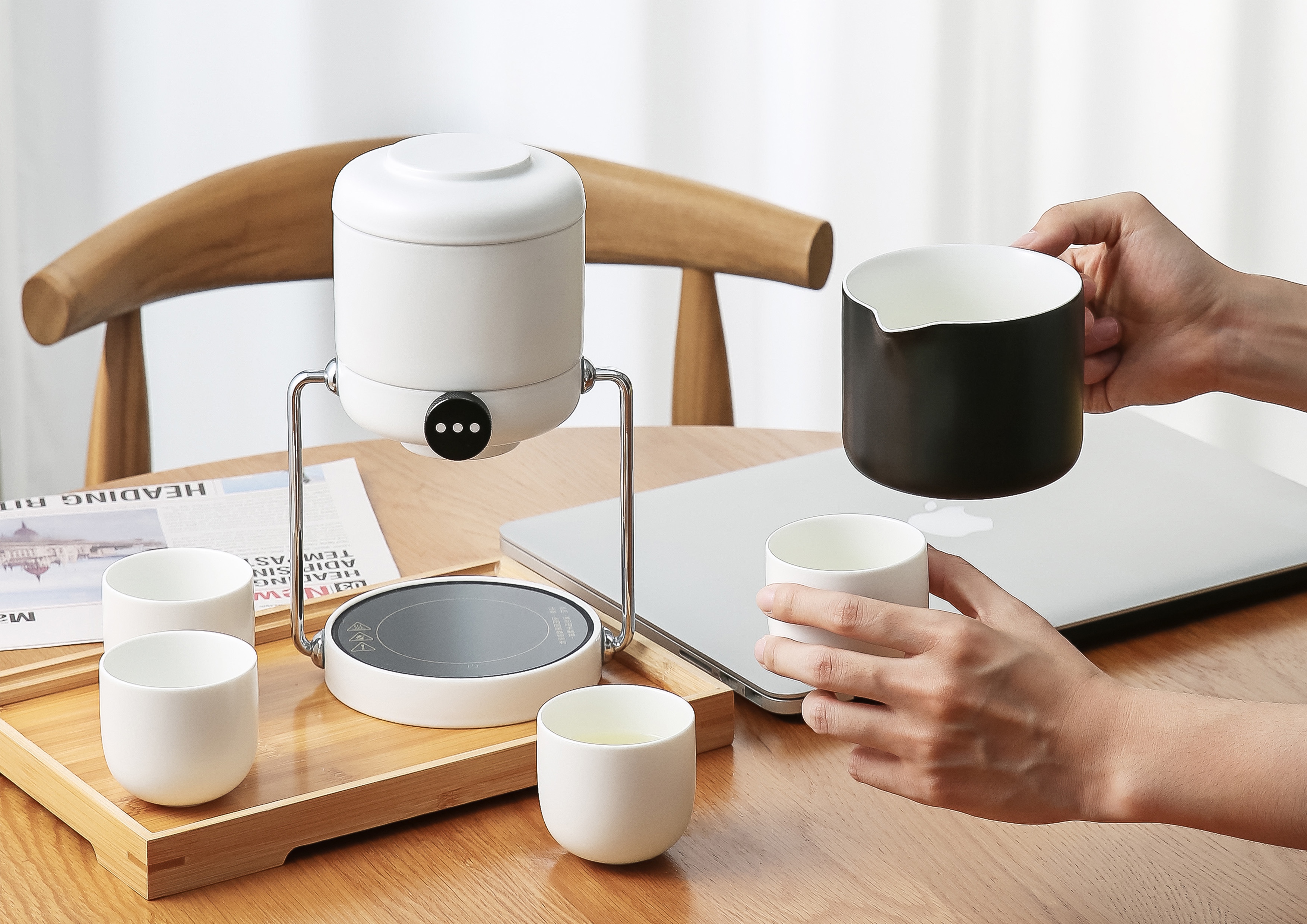 2020 CGD contemporary good design award，tea set，Shanghai Hanlun marketing planning Co., Ltd，Fujian Dehua shangbendao Ceramics Co., Ltd，