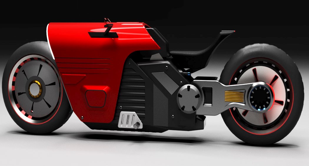 Electric bicycle，science fiction，future，Shuvoneel Chakrabor，gules，