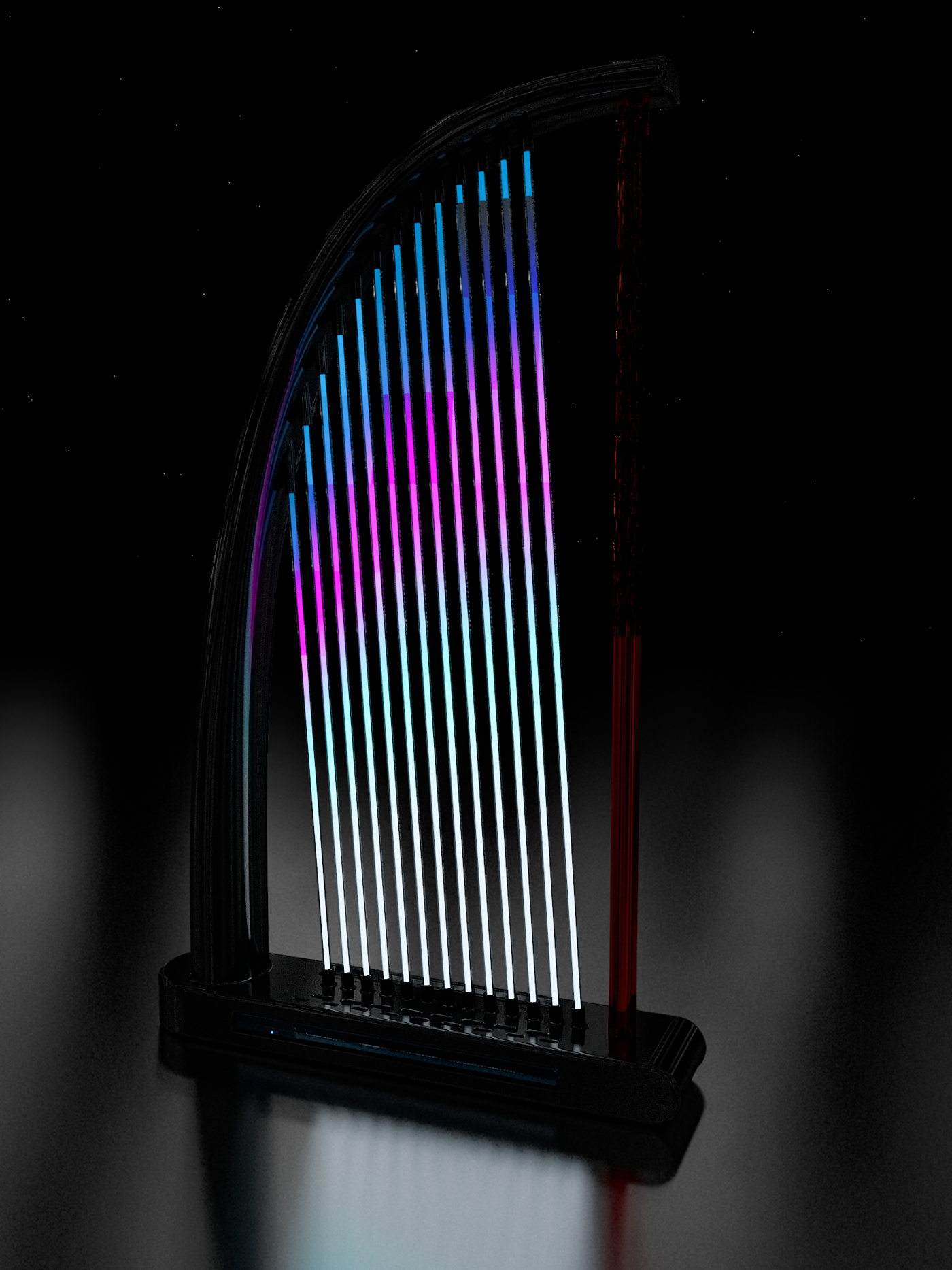 Furniture, table lamp, harp, imitation, artistic conception，