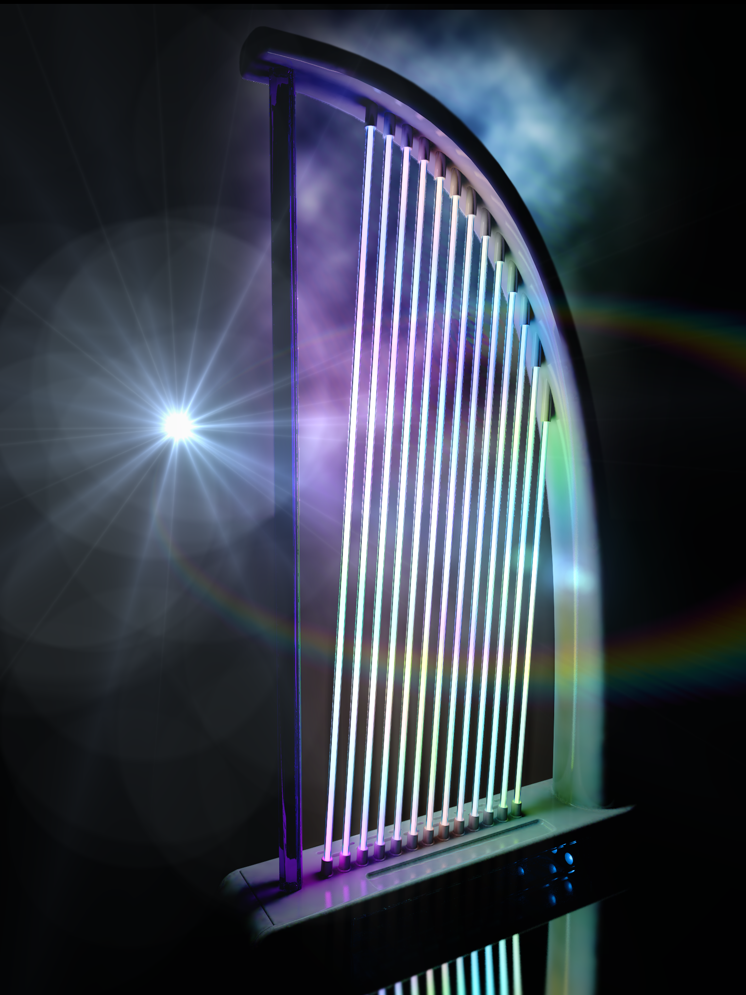 Furniture, table lamp, harp, imitation, artistic conception，