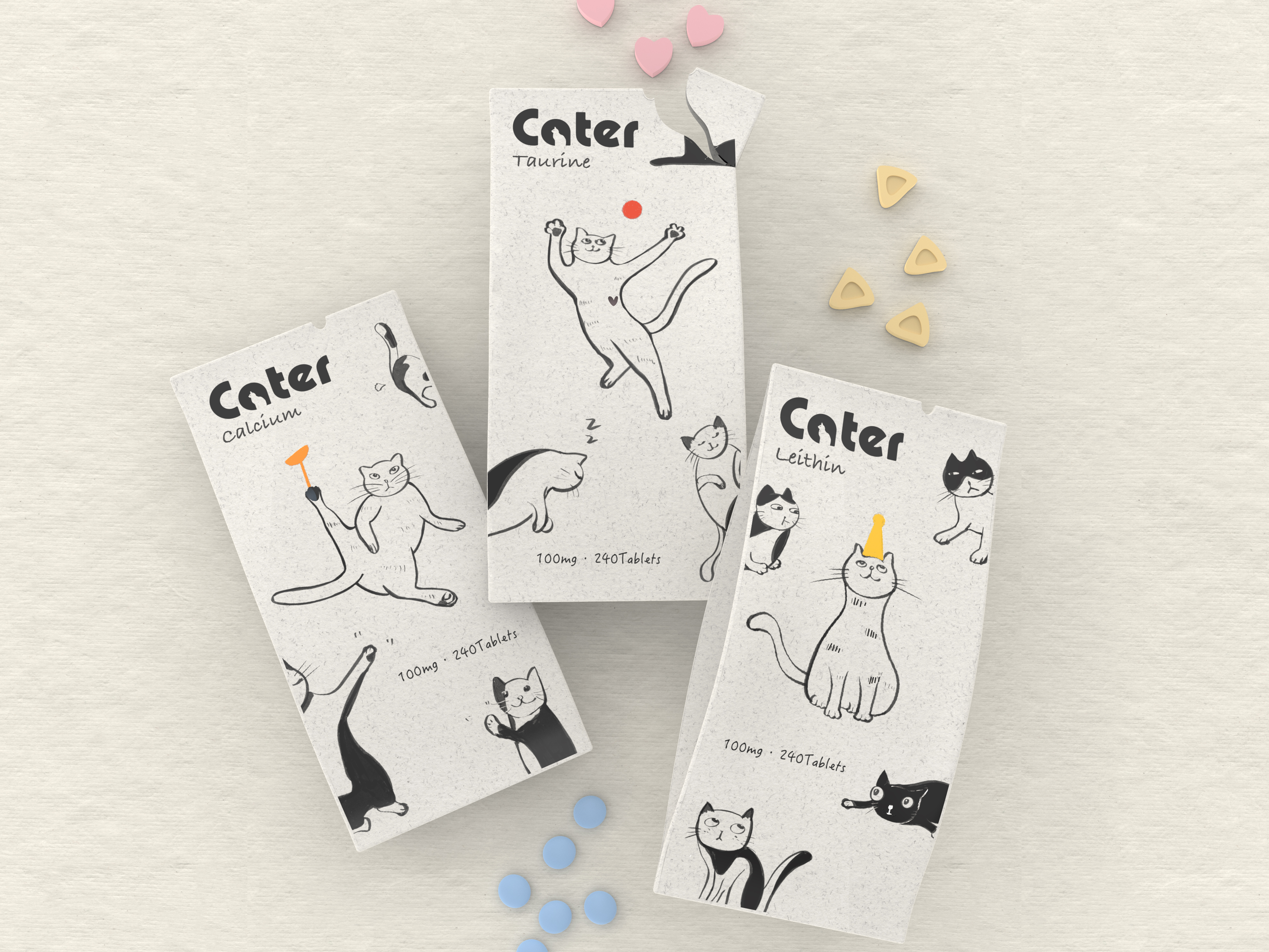 packing design，product design，brand，Pets，cat，