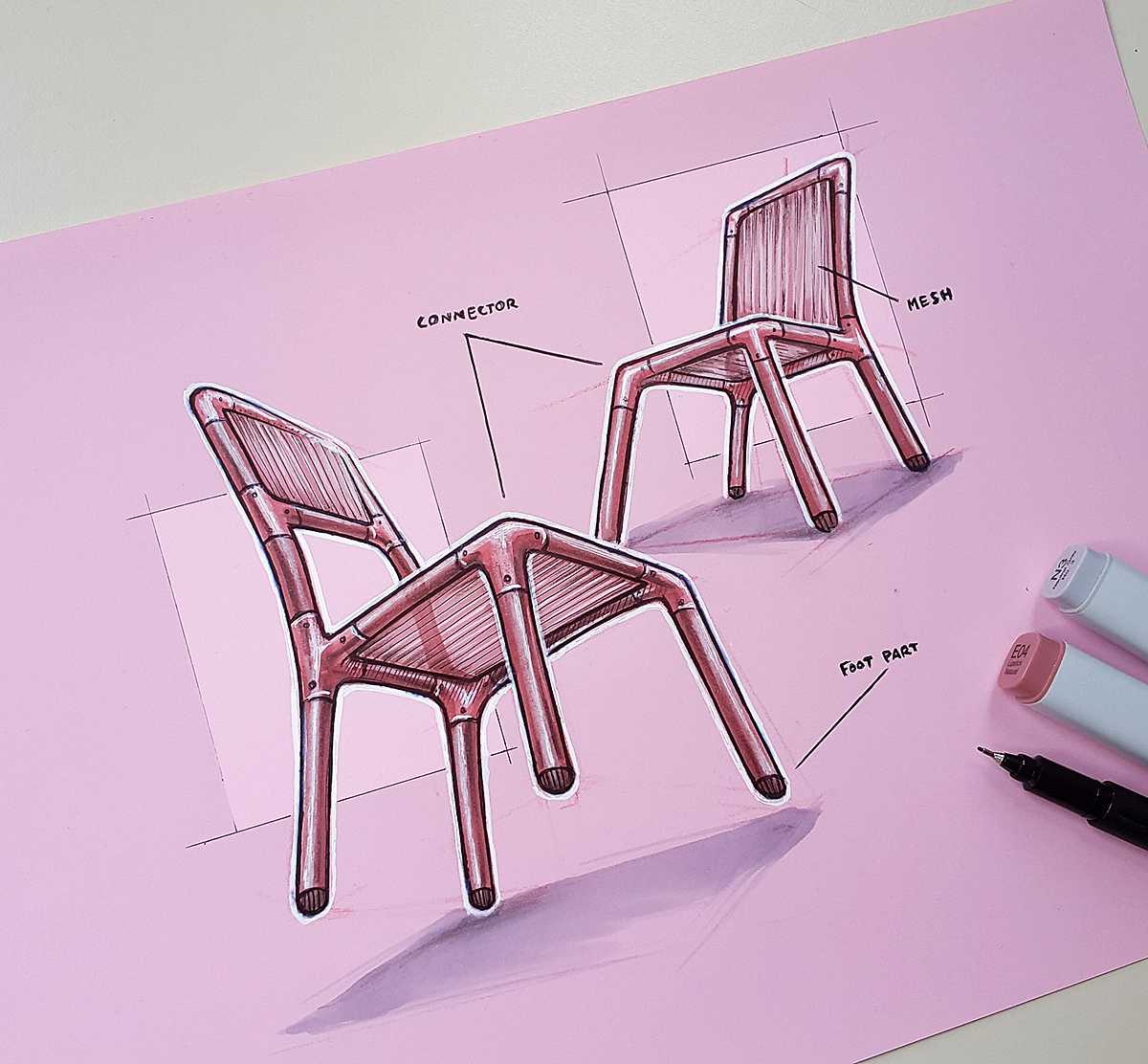 Hand drawn，