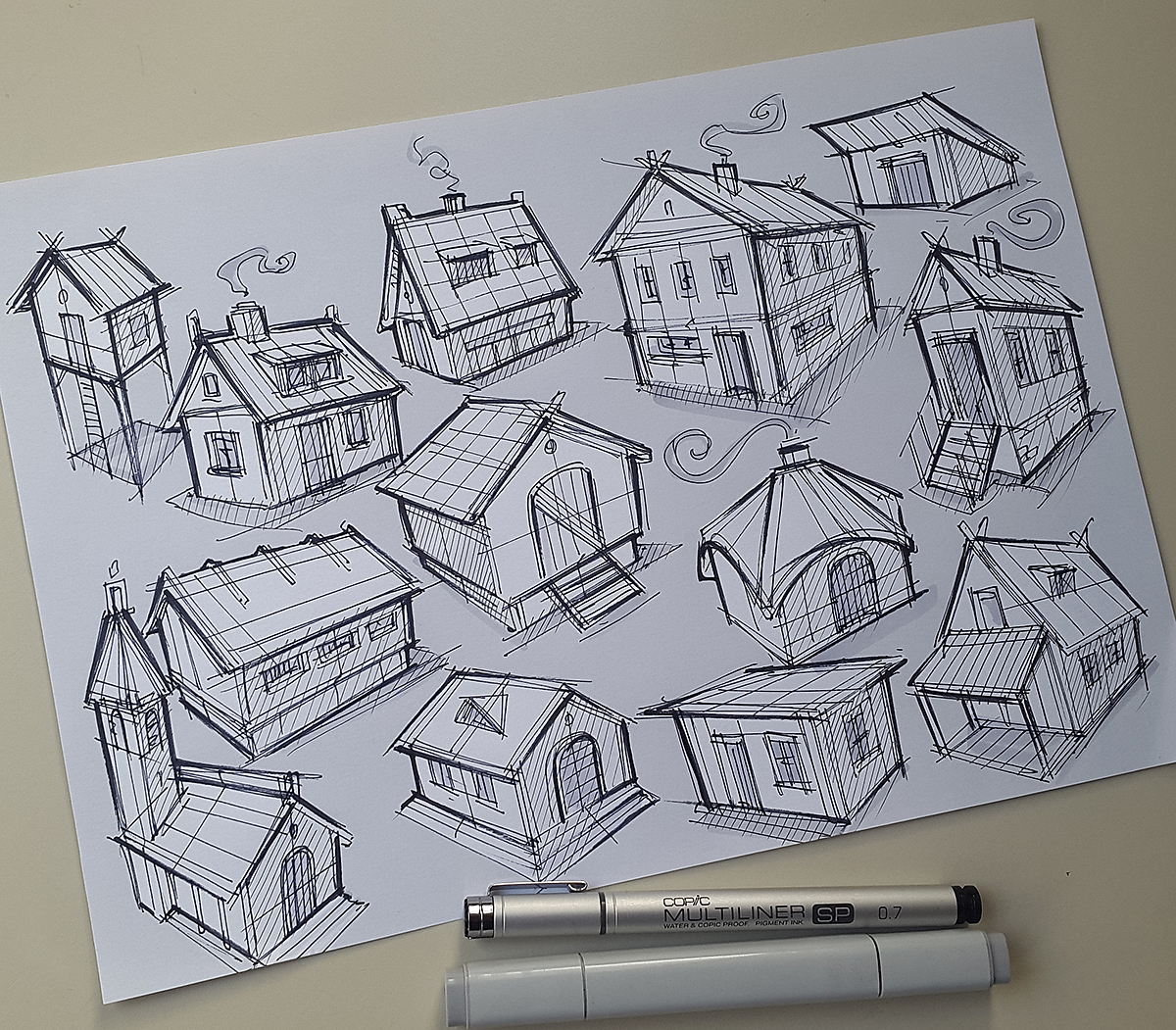 Hand drawn，