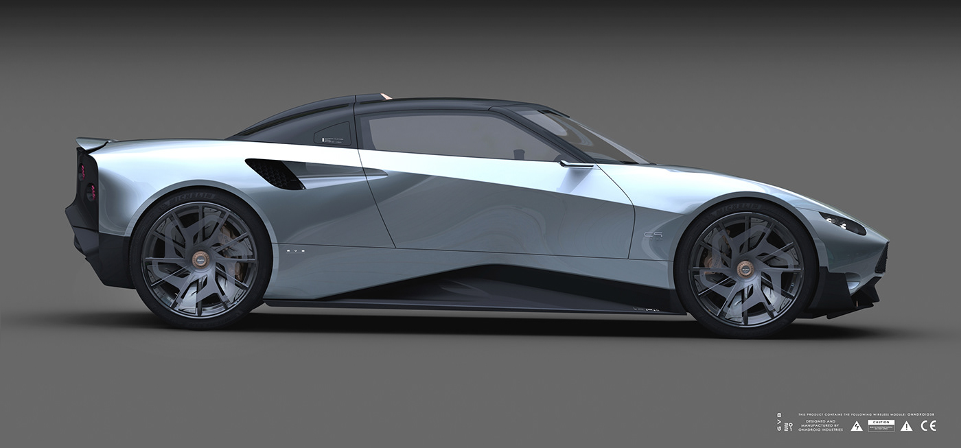 Spyker c9-v series，automobile，design sketch，