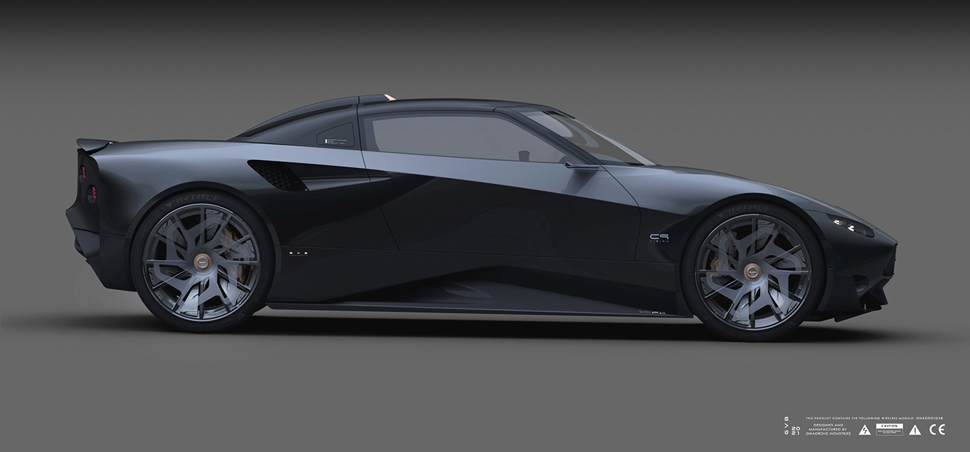 Spyker c9-v series，automobile，design sketch，
