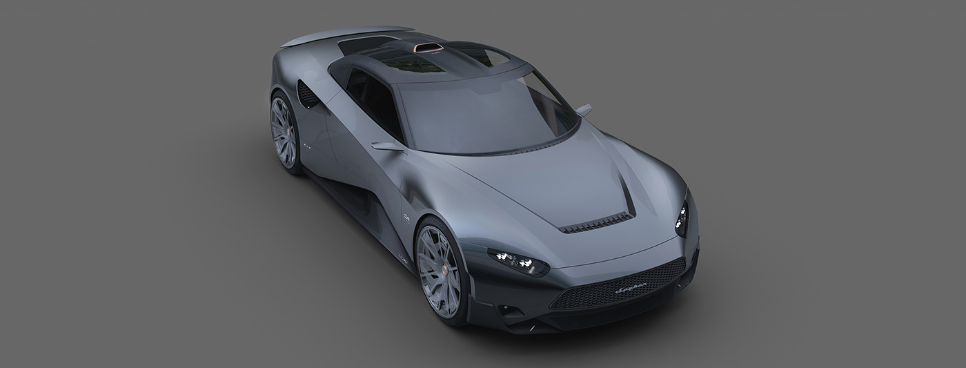 Spyker c9-v series，automobile，design sketch，