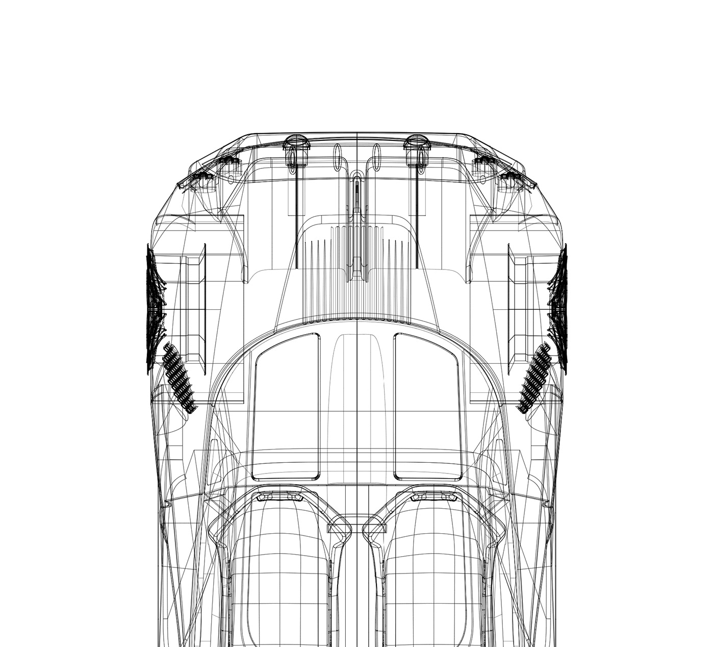 Spyker c9-v series，automobile，design sketch，