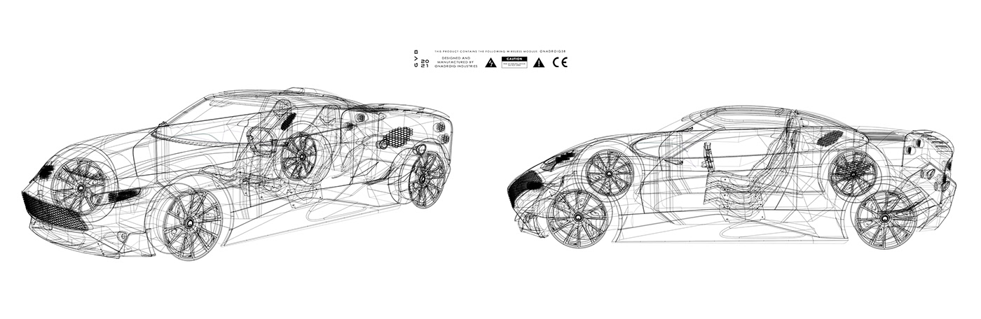 Spyker c9-v series，automobile，design sketch，