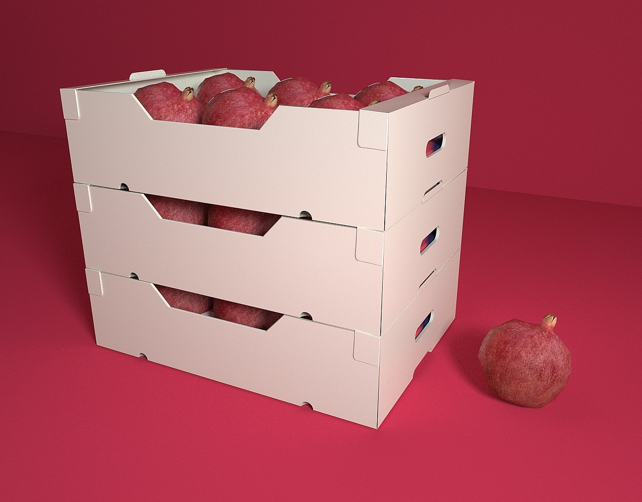 packing design，Fruit packaging，Pomegranate packaging，Gift box design，Food packaging，Fruit gift box，Green pomelo design，Tunisian soft seed pomegranate，