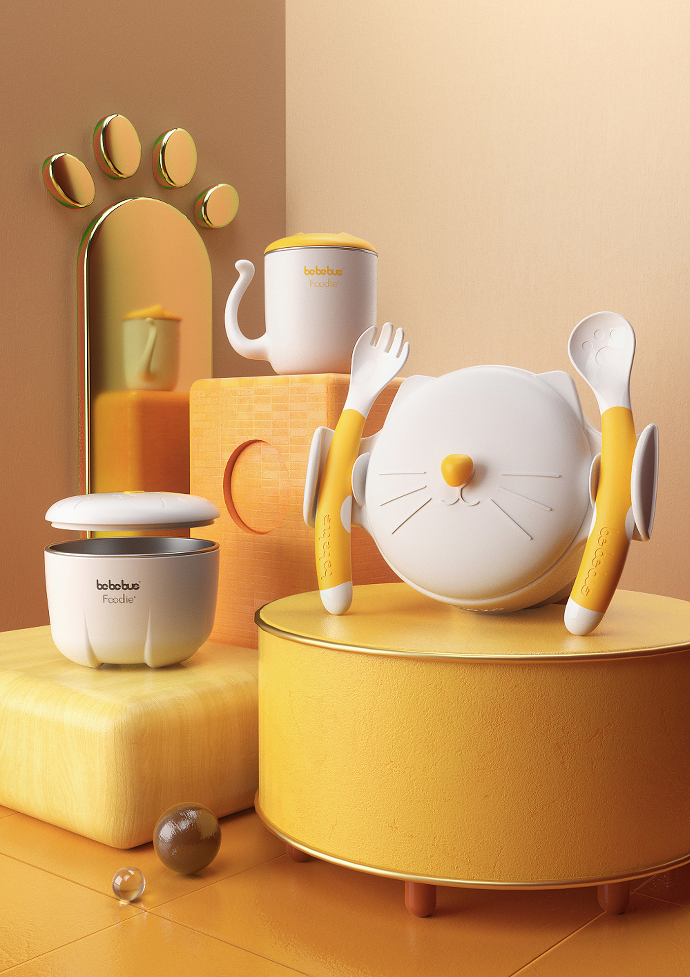 2020 CGD contemporary good design award，Children's tableware set，Butong Internet of things technology (Shanghai) Co., Ltd，