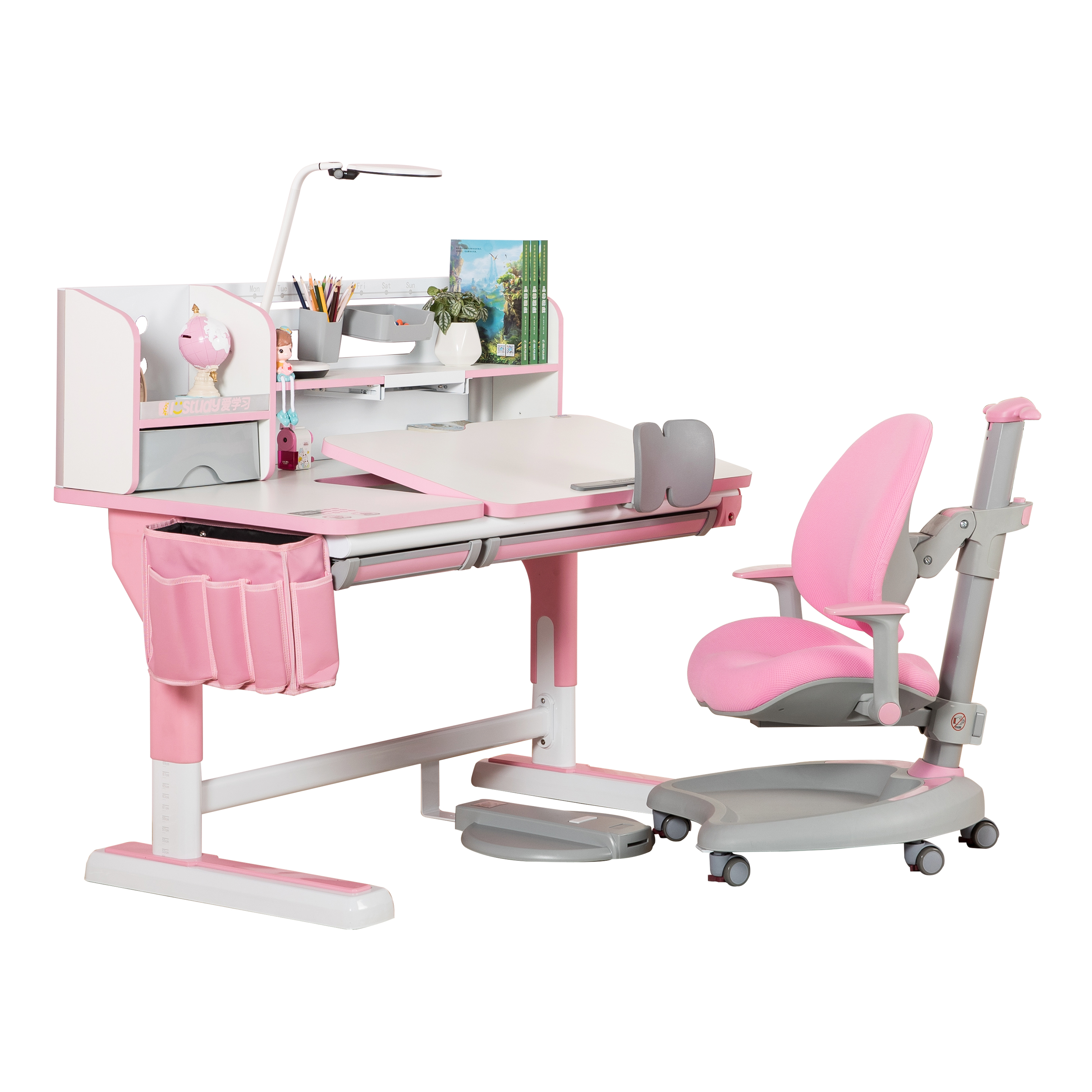2020 CGD contemporary good design award，Xiamen Aixue children's products Co., Ltd，Dynamic 4D spine protection learning table and chair，