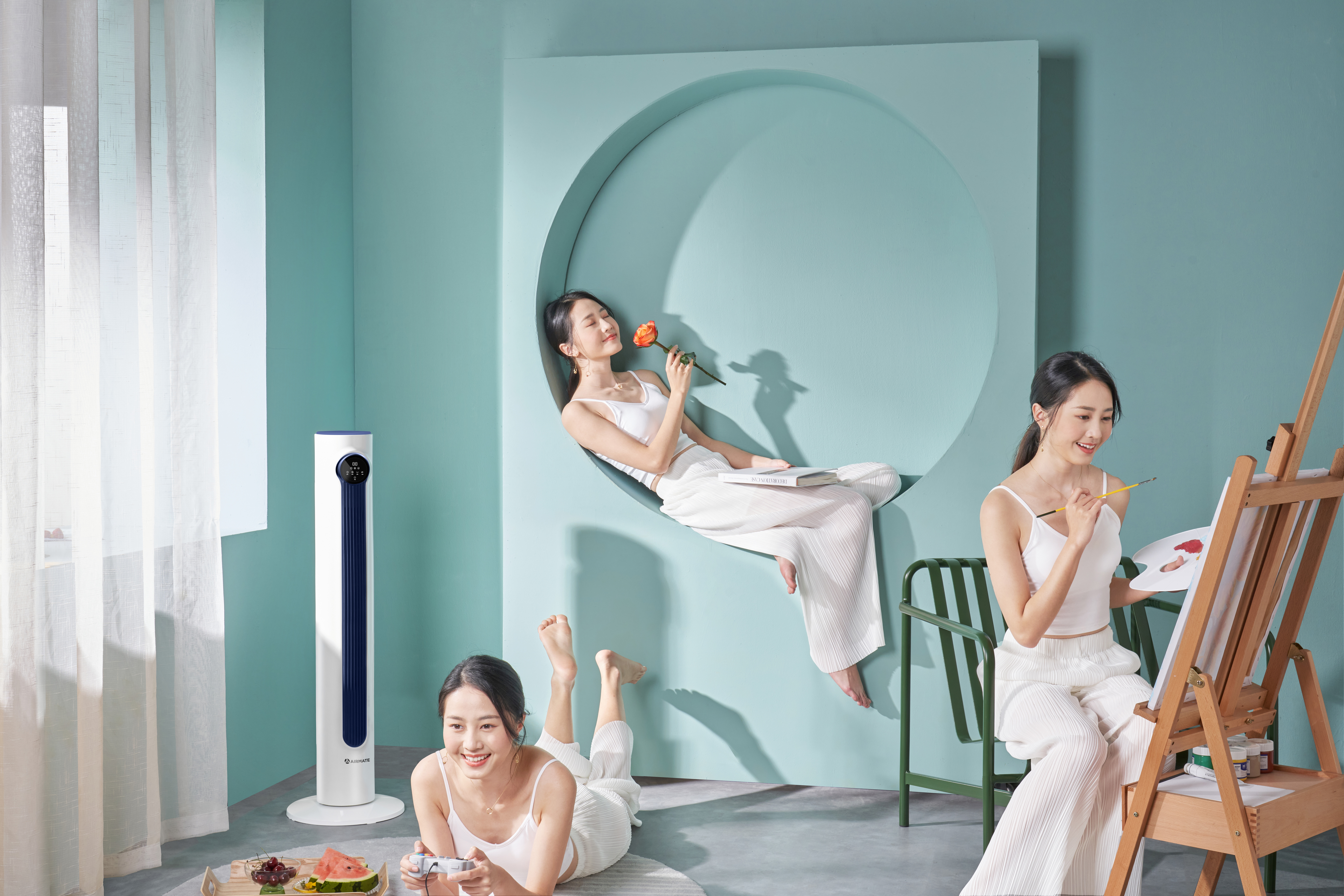 electric fan，Leafless fan，Nanfeng industrial design，Circulation fan，air conditioner，