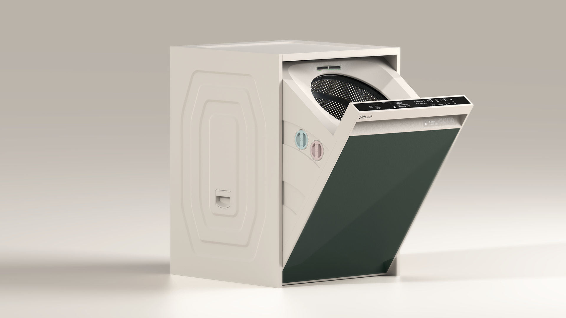 Washing machine，Free installation，HYUN YEOL SHIN，Inclined washing machine，white，
