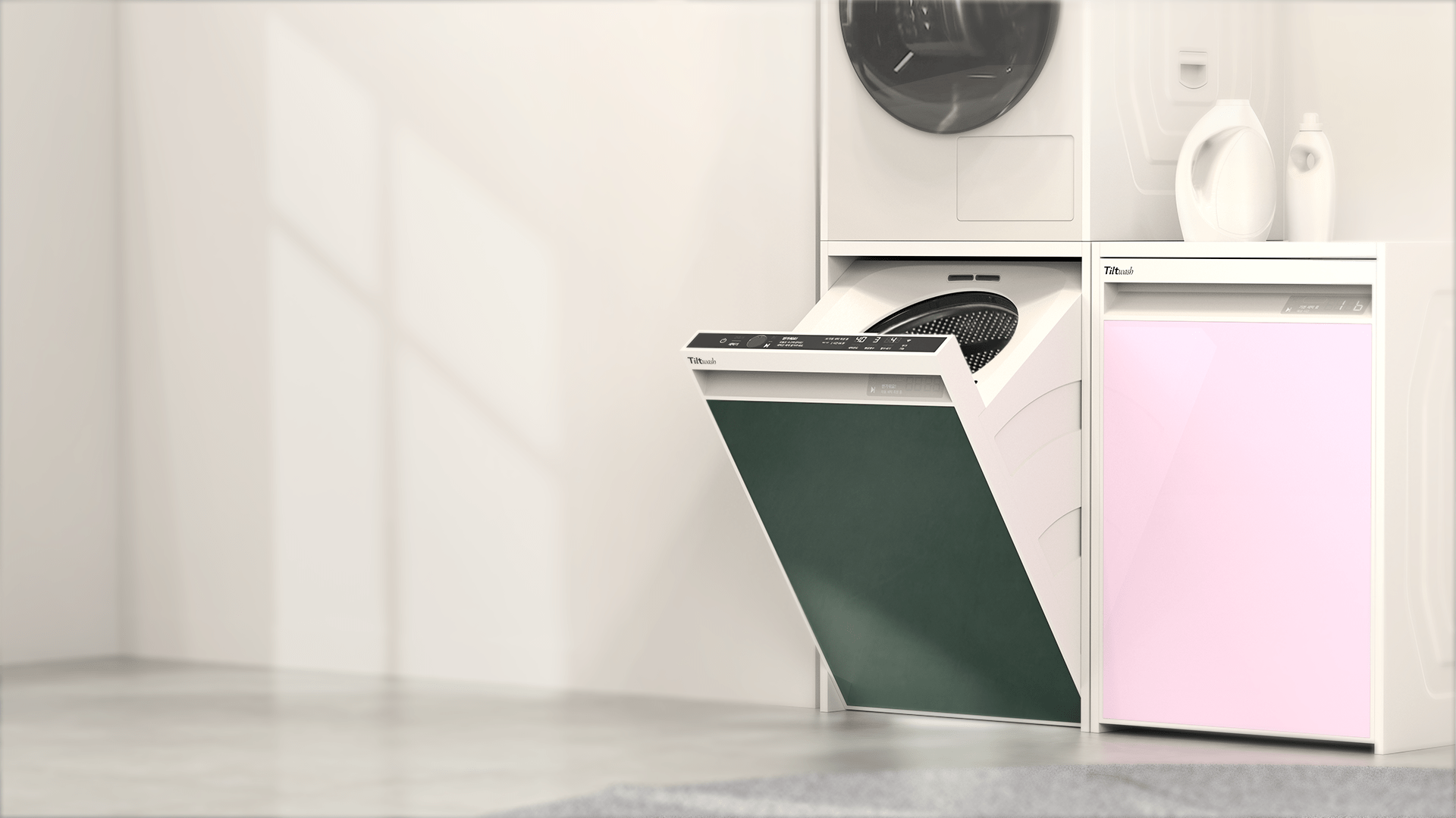 Washing machine，Free installation，HYUN YEOL SHIN，Inclined washing machine，white，