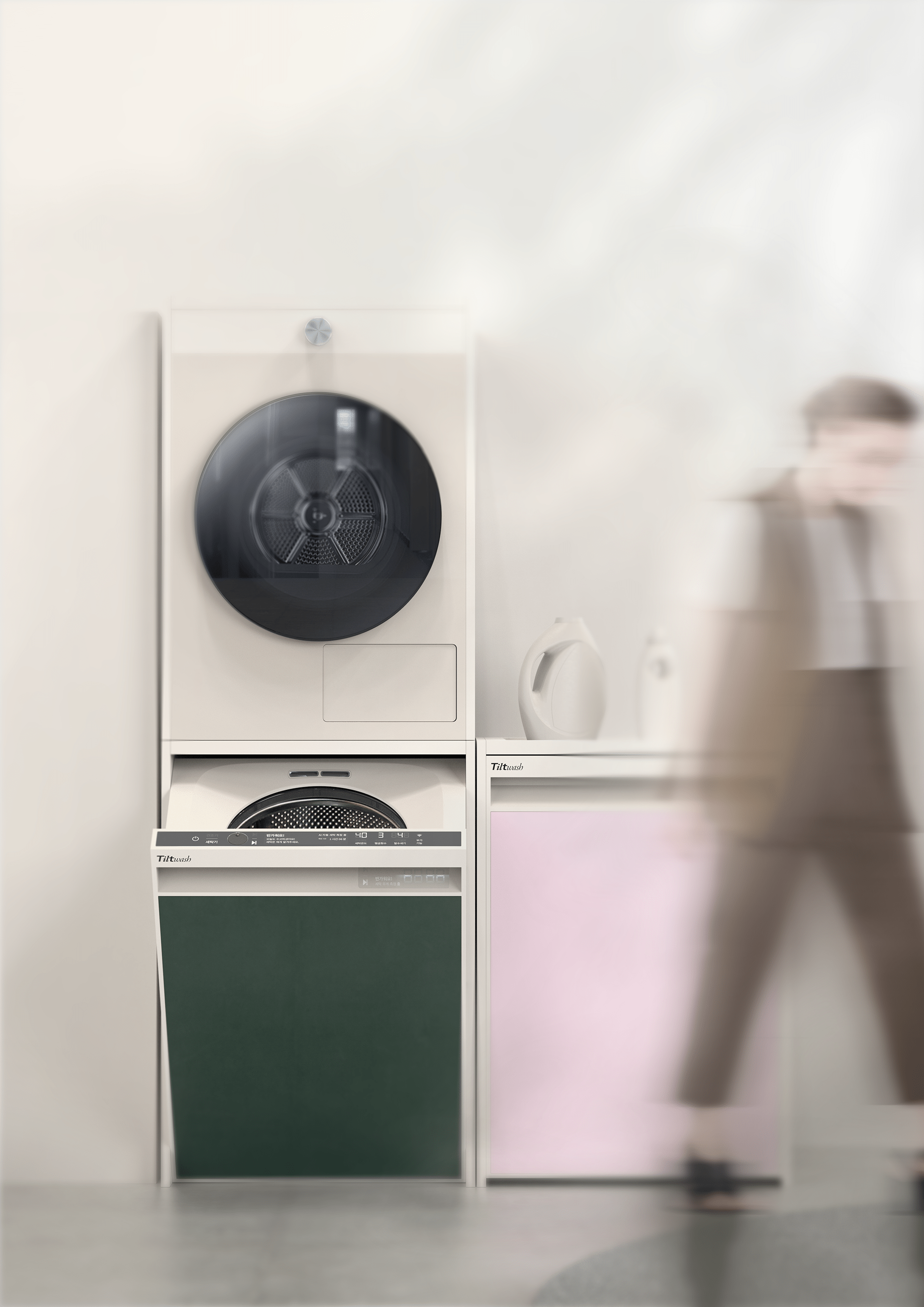 Washing machine，Free installation，HYUN YEOL SHIN，Inclined washing machine，white，