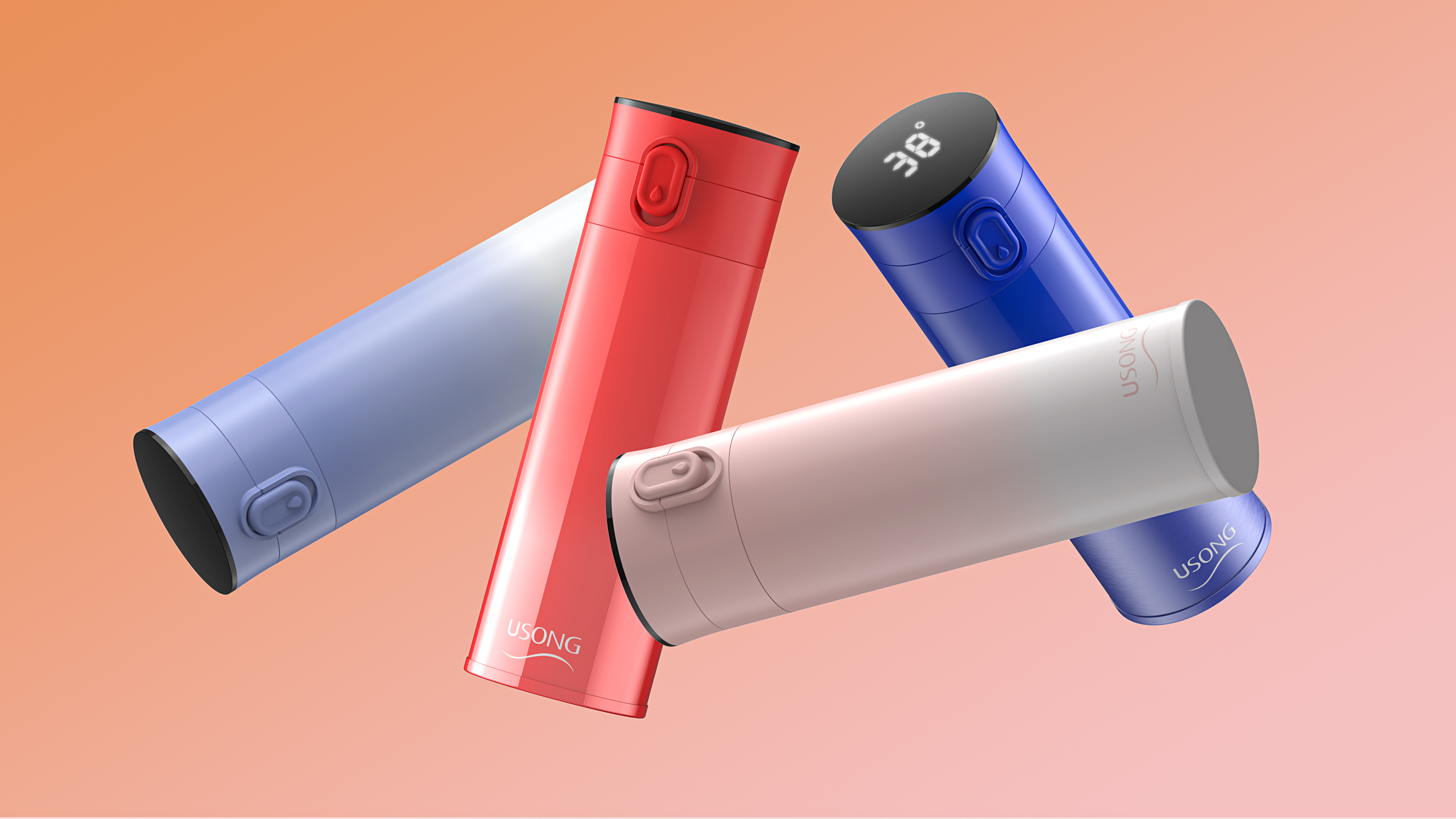 industrial design，product design，vacuum cup，Gradual change，