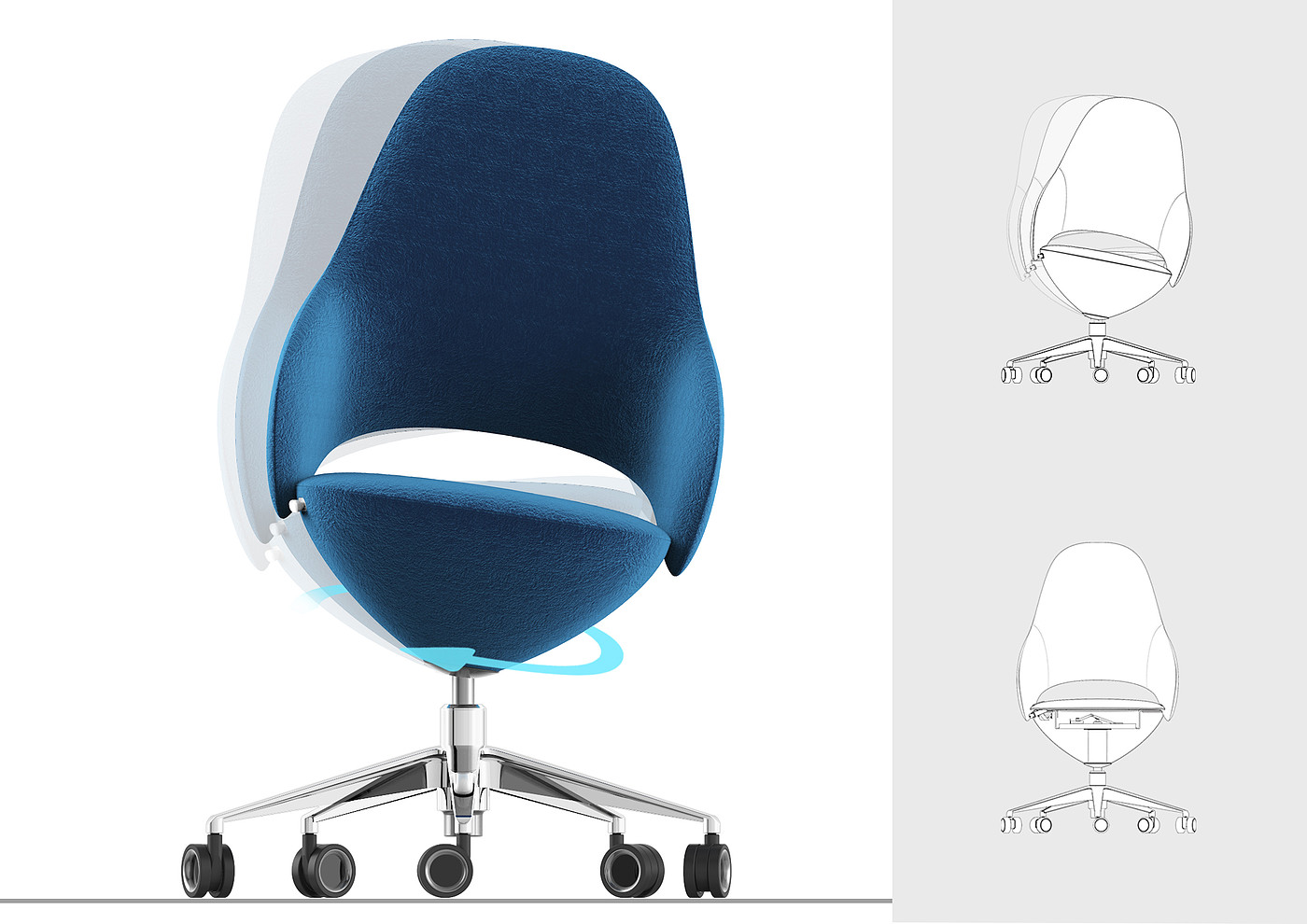 椅子，2020 CGD当代好设计奖，恒林家居股份有限公司，上海感触工业产品设计有限公司，