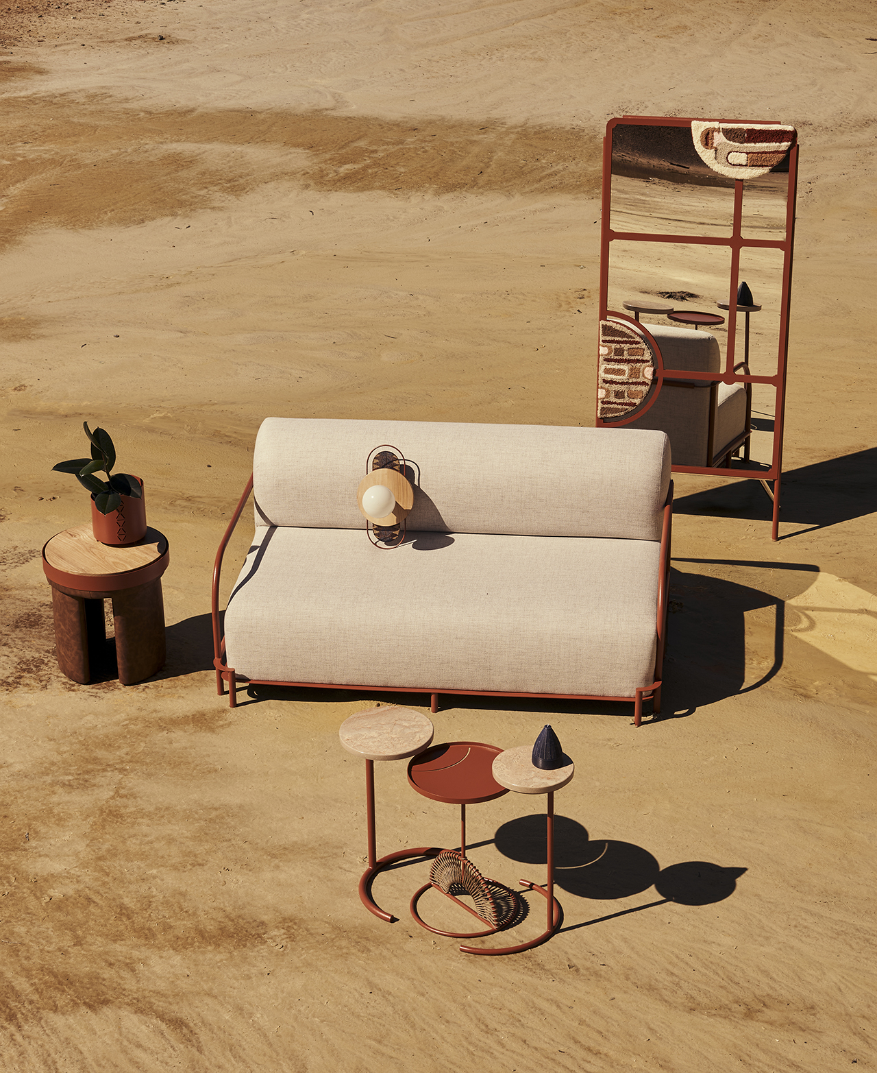 HOMECOMING，Akaya leisure chair，mirror，aboriginal，sofa，