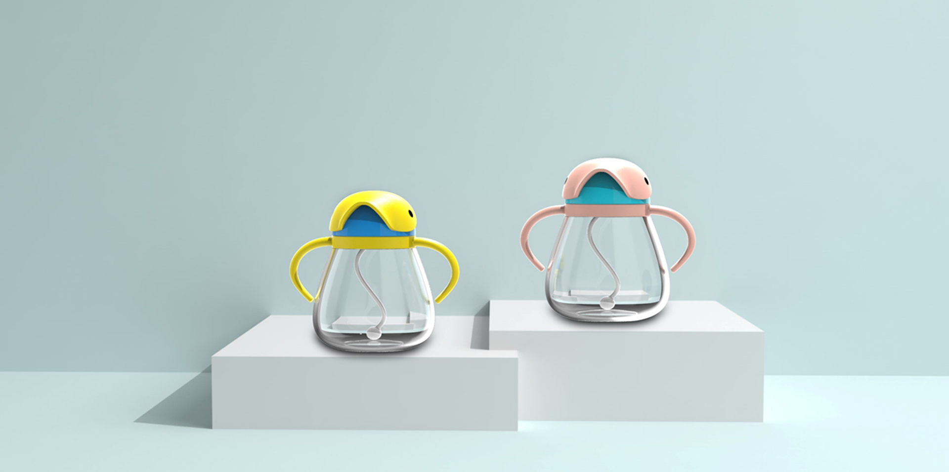 Baby bottle, little penguin，