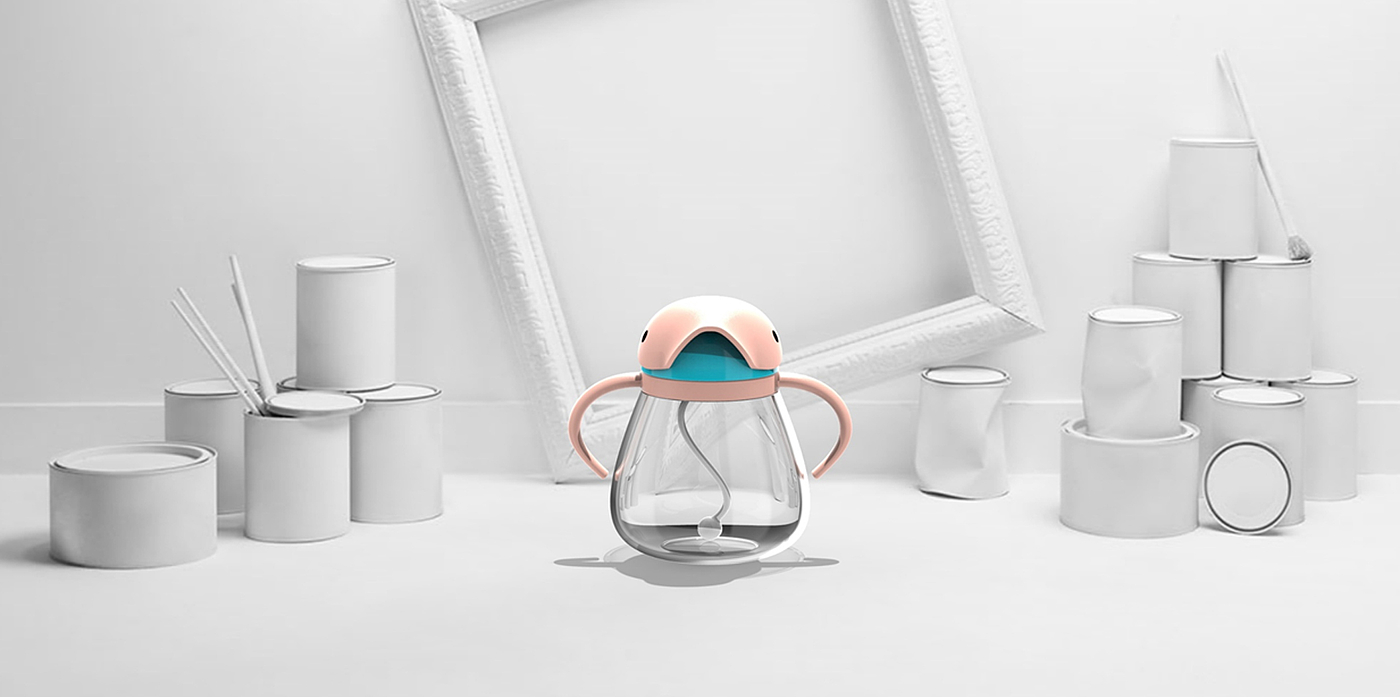 Baby bottle, little penguin，