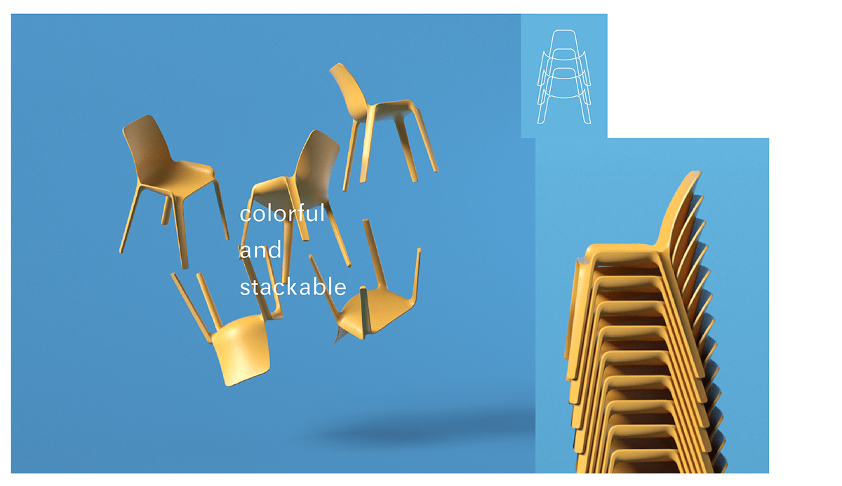 chair，Stack，Integrated，