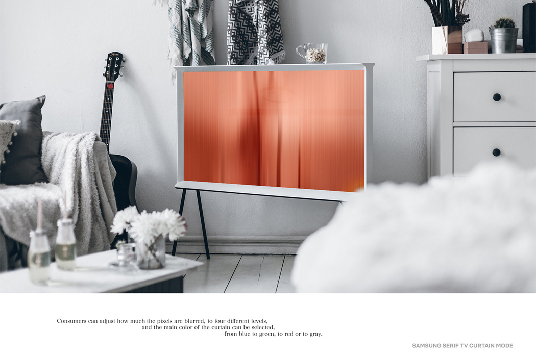 Samsung，television，Screen saver，Curtain mode，