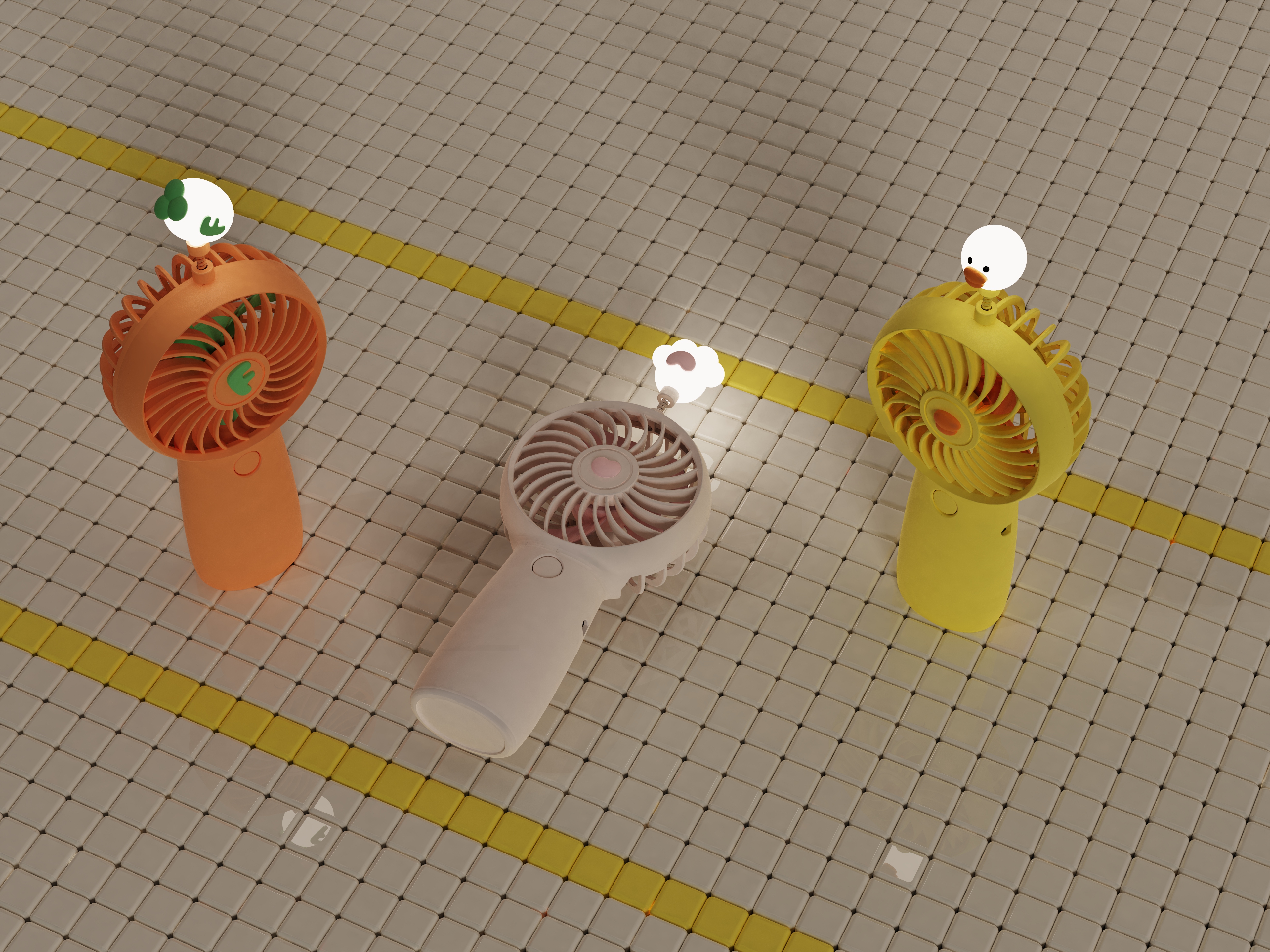 Fan，Night light，Cartoon，