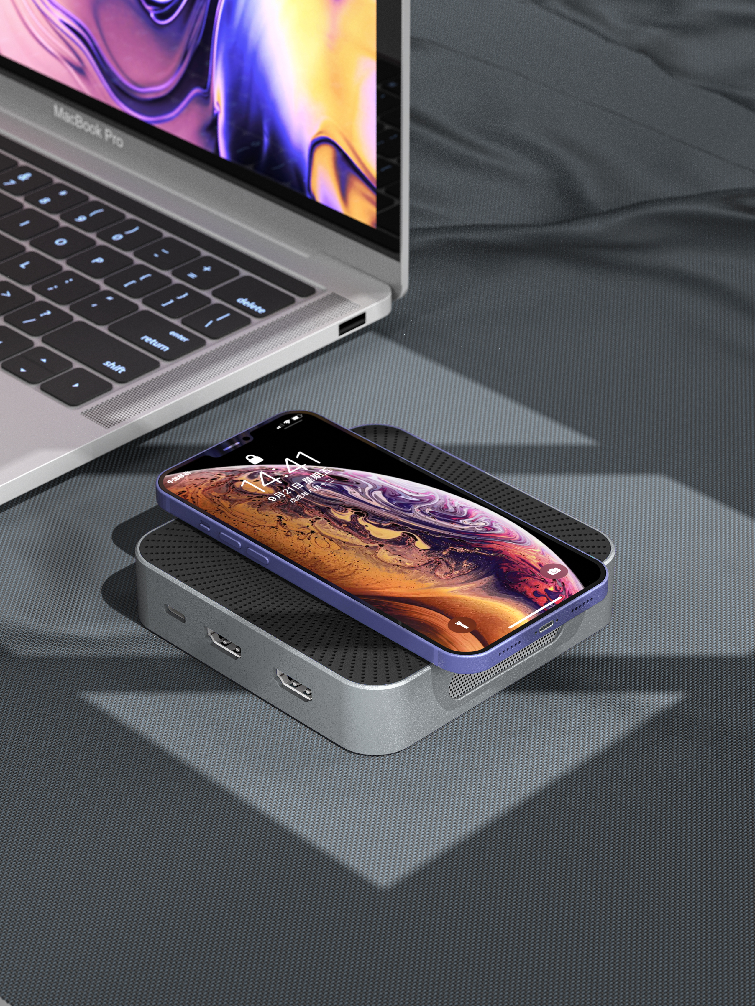 Expansion dock hub wireless charging，