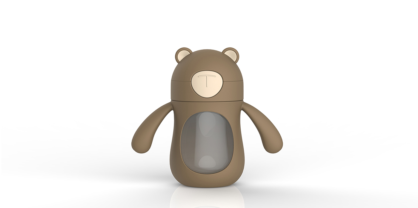 Baby bottles, bears，