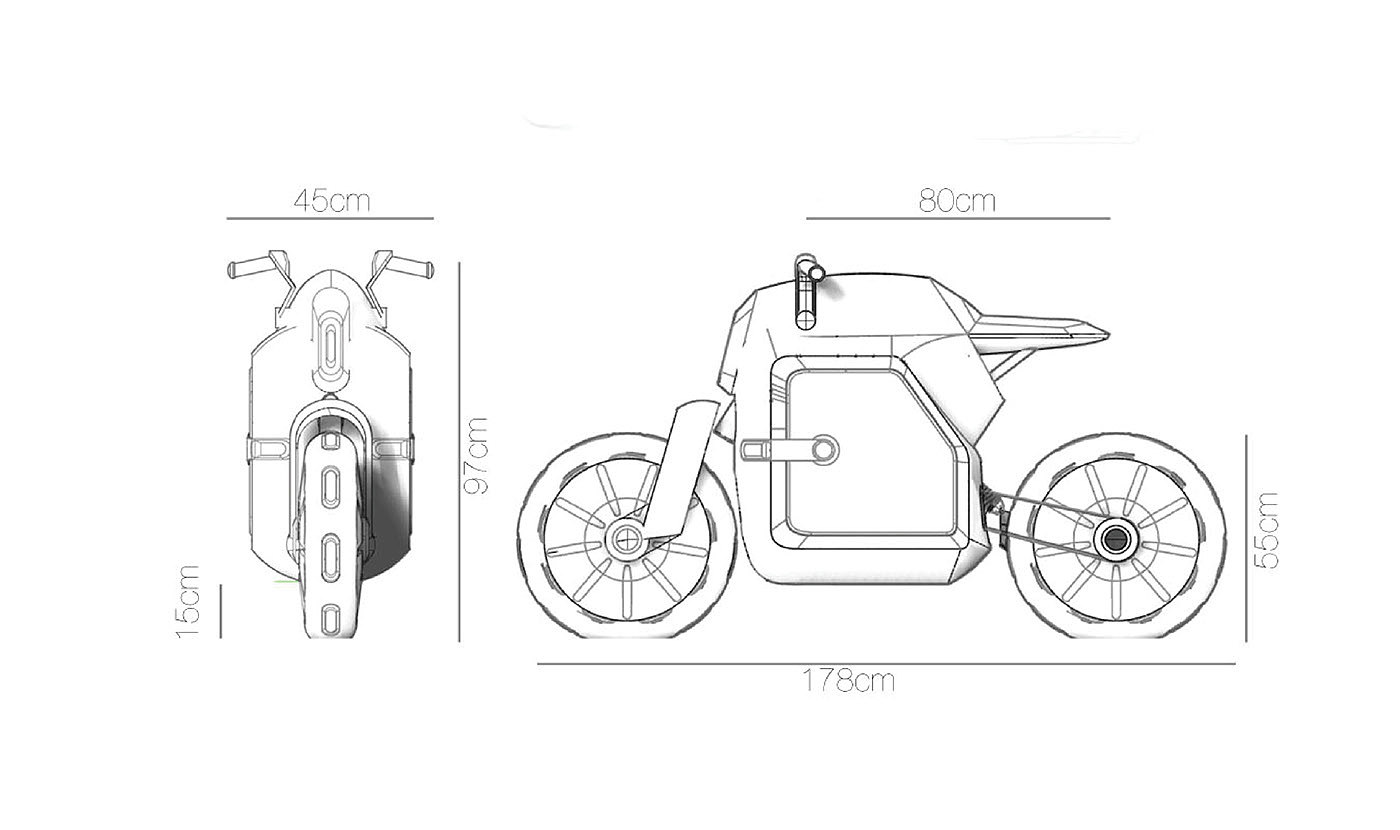 e- box，电动车，3 - 4个电池，充电模块，