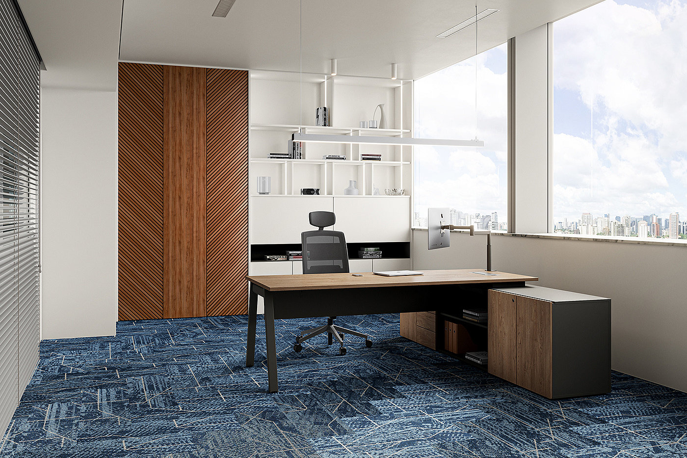 to work in an office，furniture，cgi，