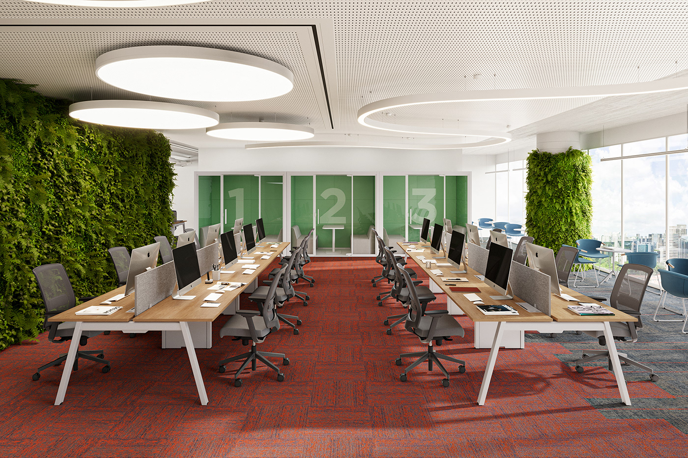 to work in an office，furniture，cgi，