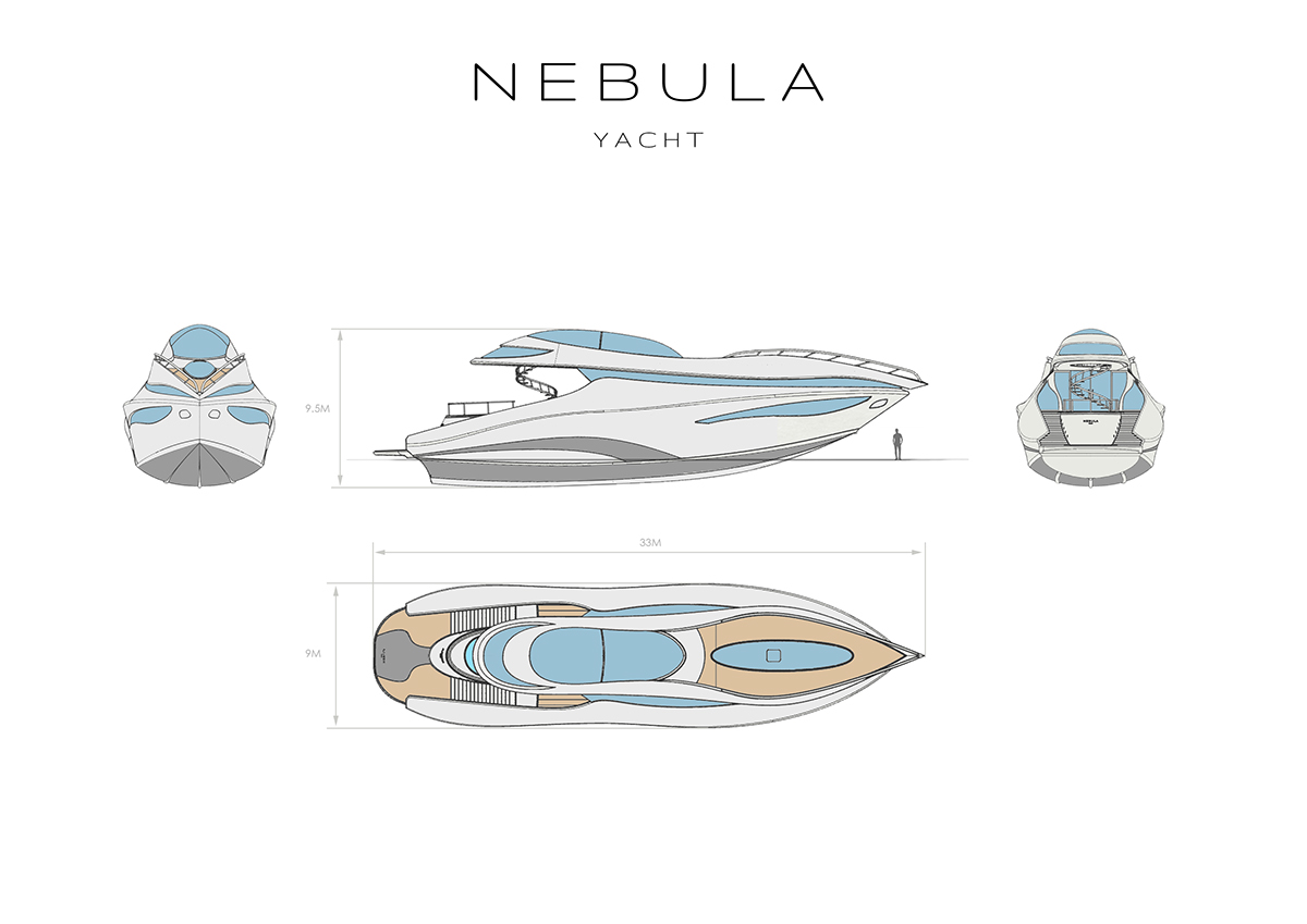 Yacht appreciation，Nebula，Super concept，yacht，