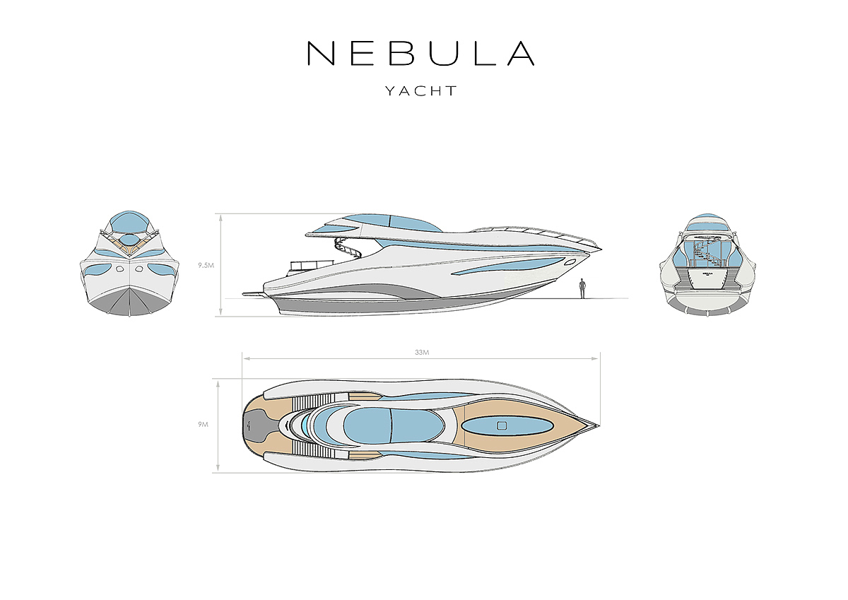 Yacht appreciation，Nebula，Super concept，yacht，