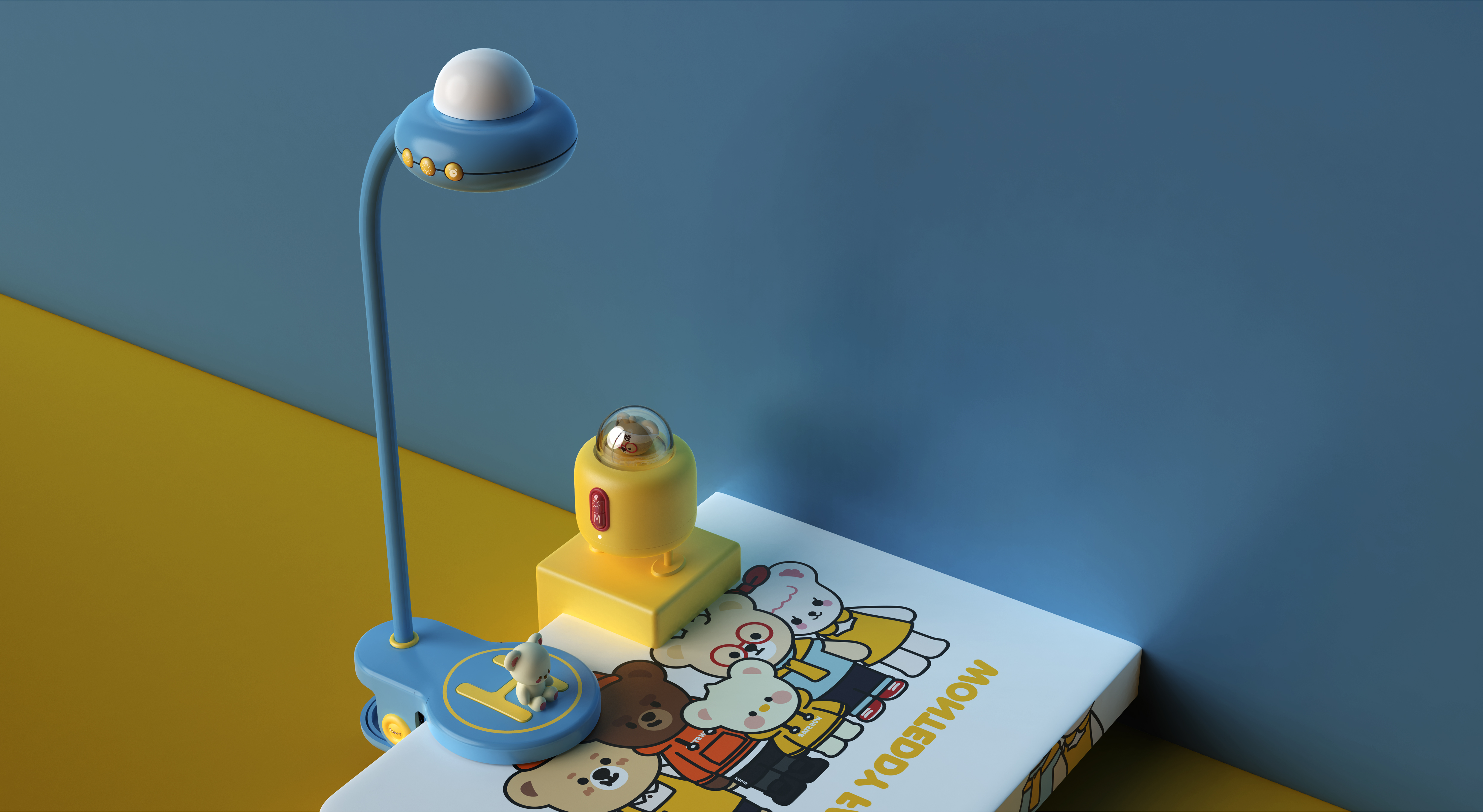 Bluetooth Speaker ，Clip table lamp，Night light，IP Product Family，lovely，Creative products，Life products，