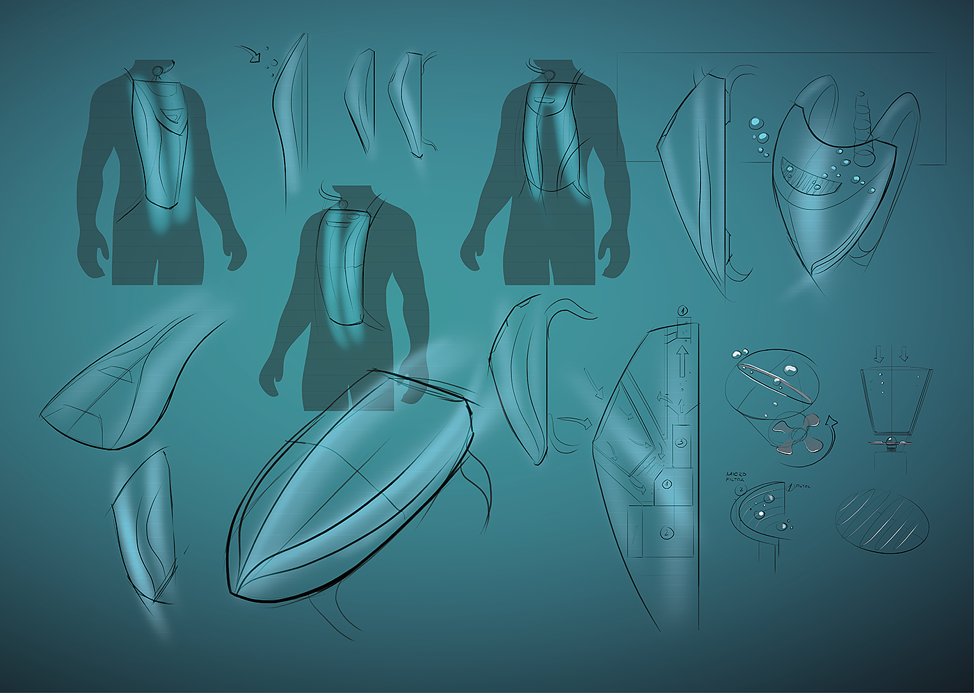 respirator，diving，conceptual design，outdoor sport，oxygen，