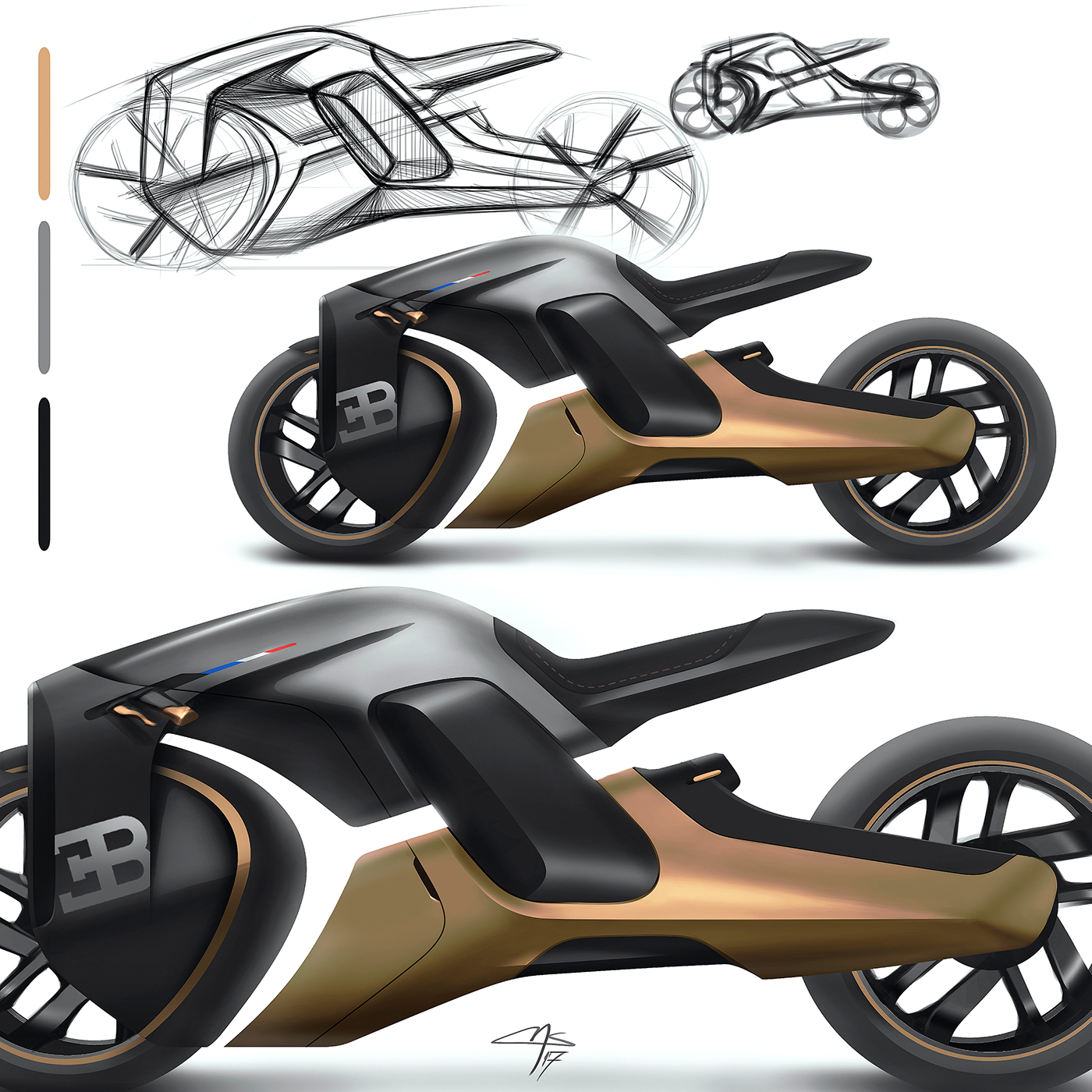 concept，motorcycle，Bugatti，