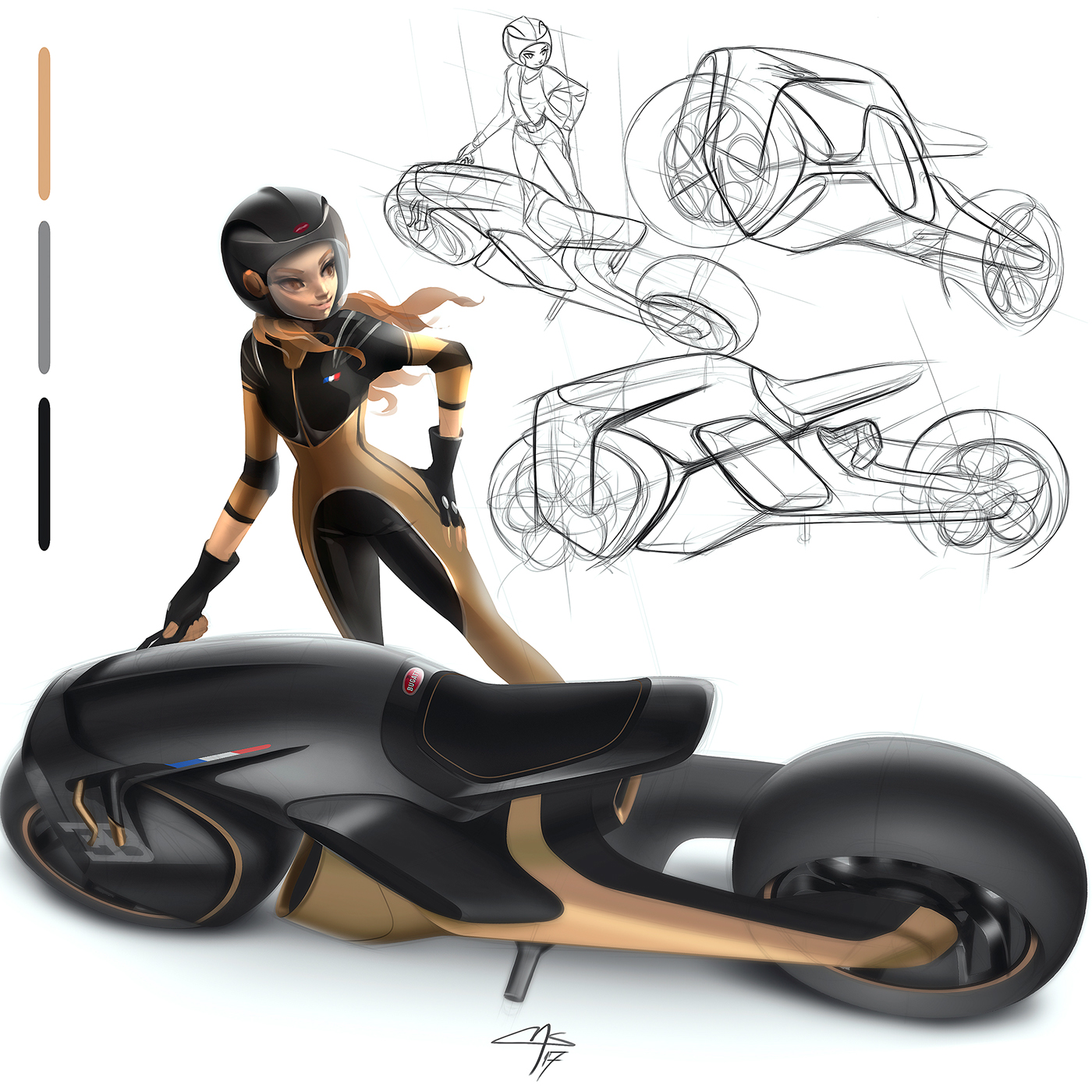 concept，motorcycle，Bugatti，