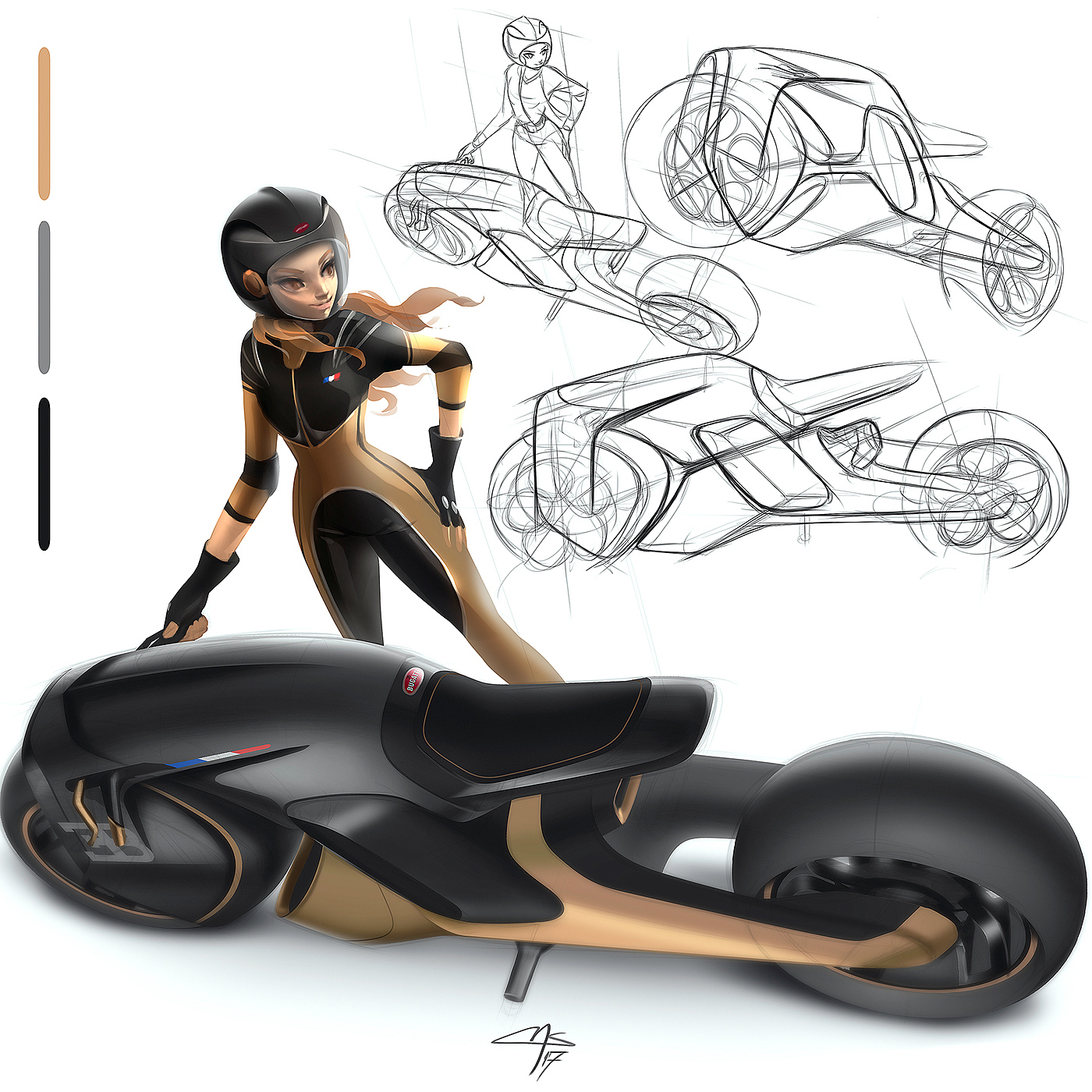 concept，motorcycle，Bugatti，