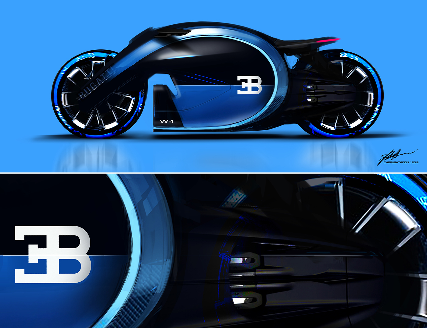 concept，motorcycle，Bugatti，