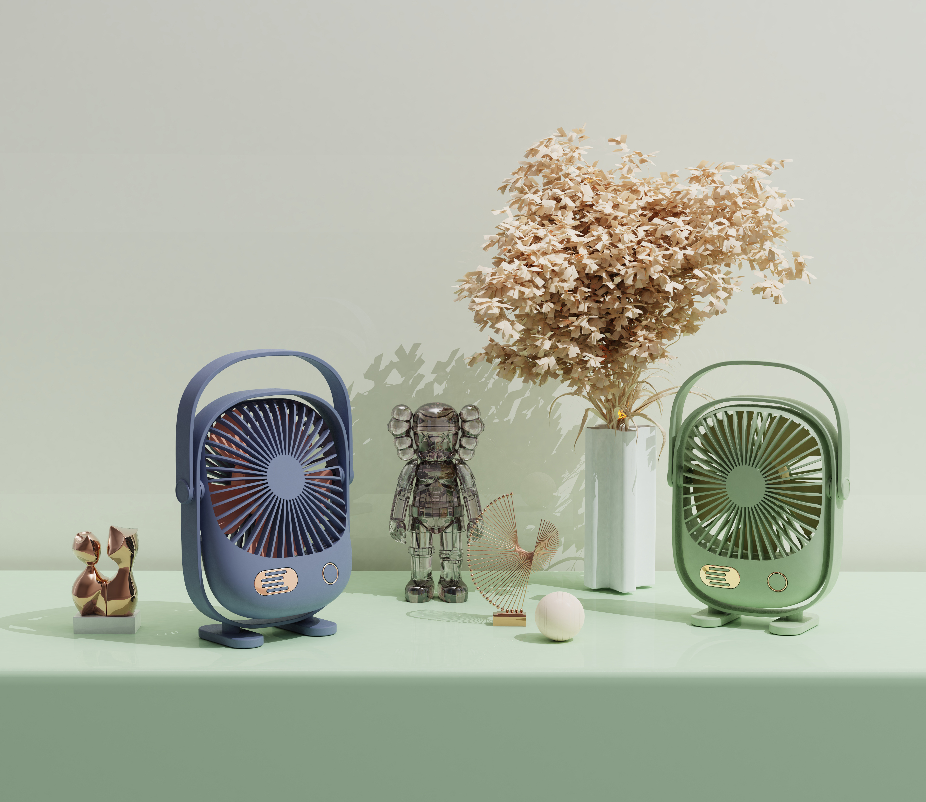 Fan，combination，Retro，