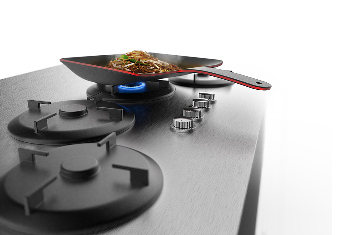 red dot，Frying pan，curve，the republic of korea，beautiful，Kitchenware，