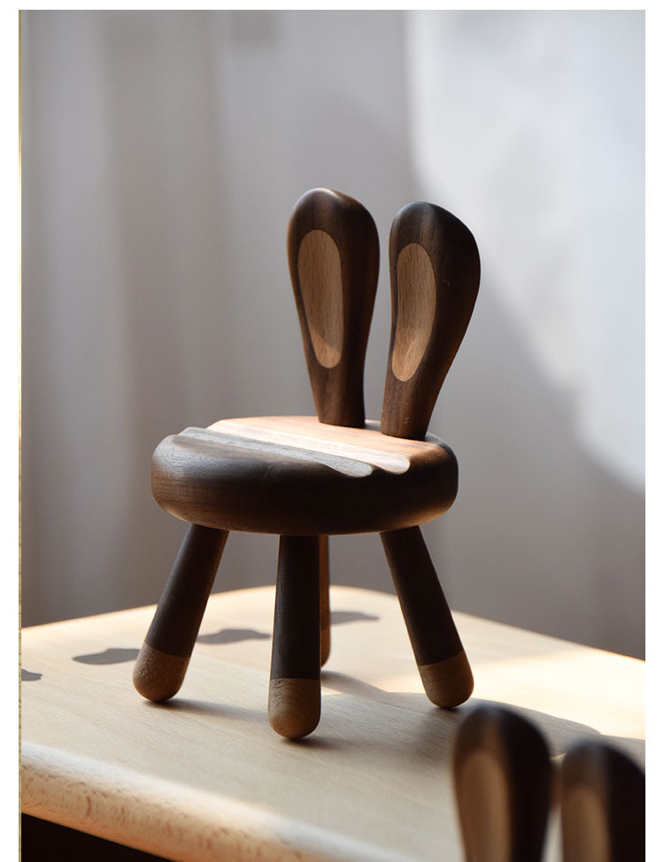 Handmade，Wooden ，Wooden mobile phone rack，Cartoon mobile phone rack，Rabbit mobile phone rack，